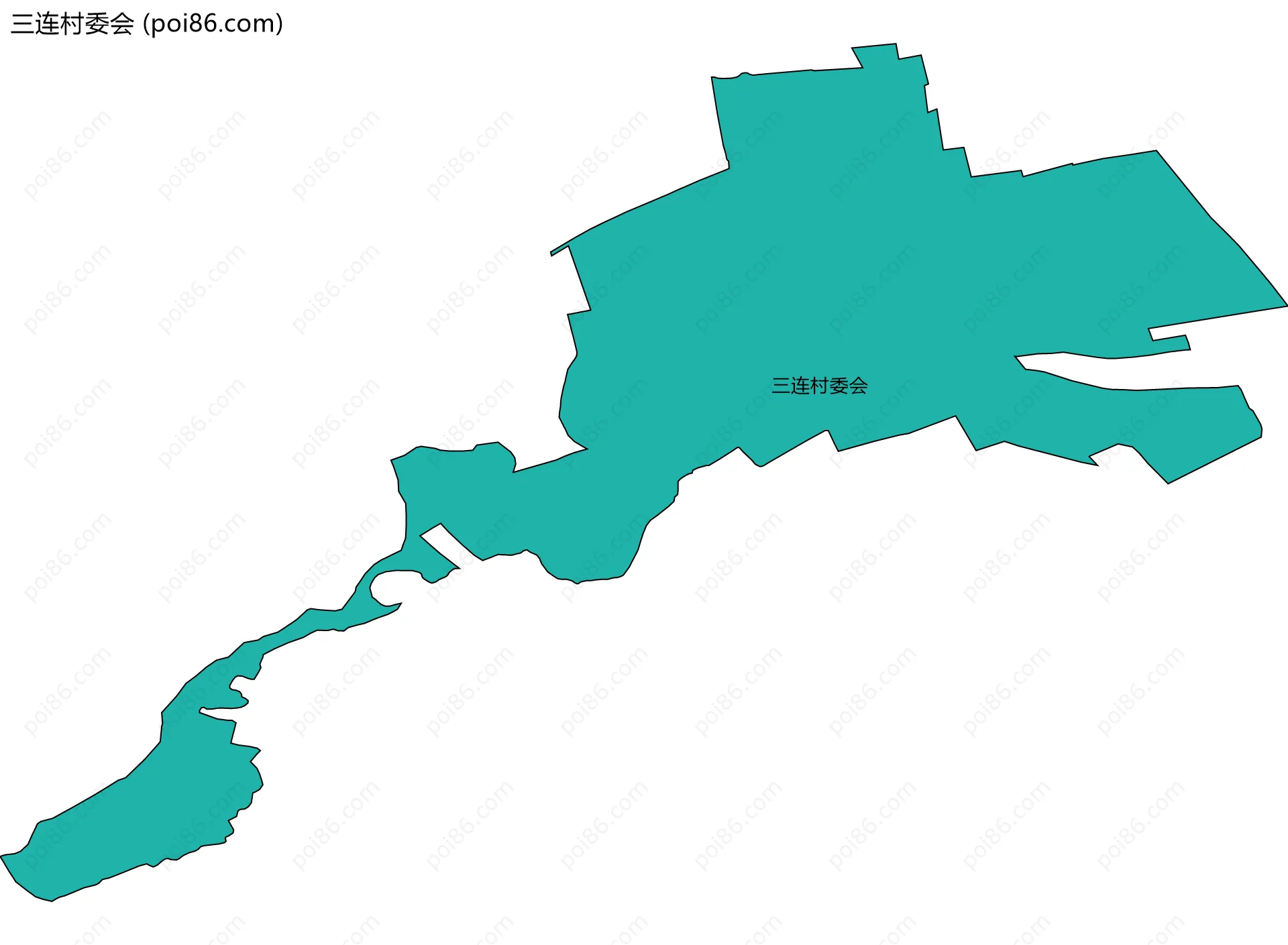 三连村委会边界地图
