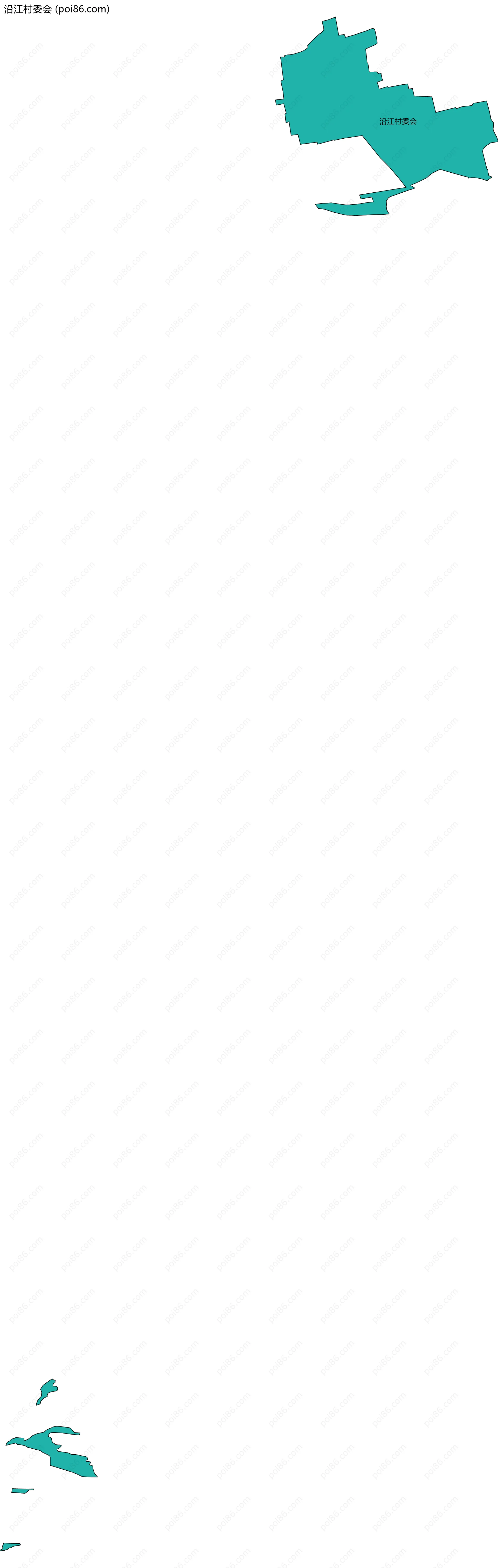 沿江村委会边界地图