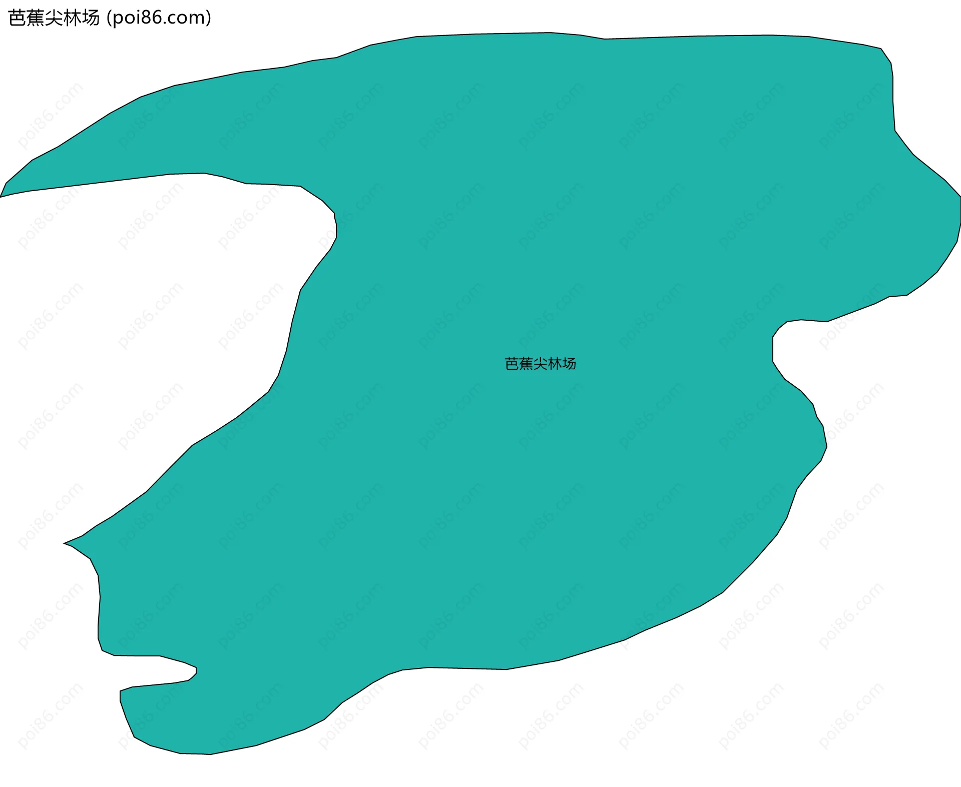 芭蕉尖林场边界地图(五级行政区划)