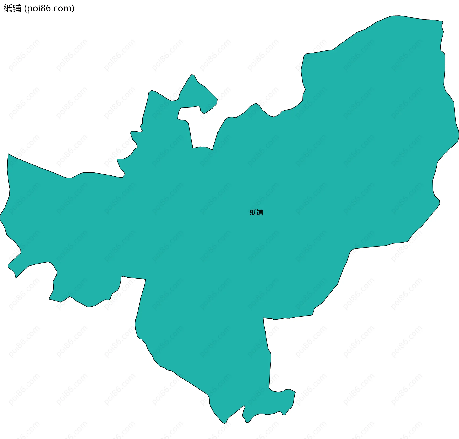 纸铺边界地图