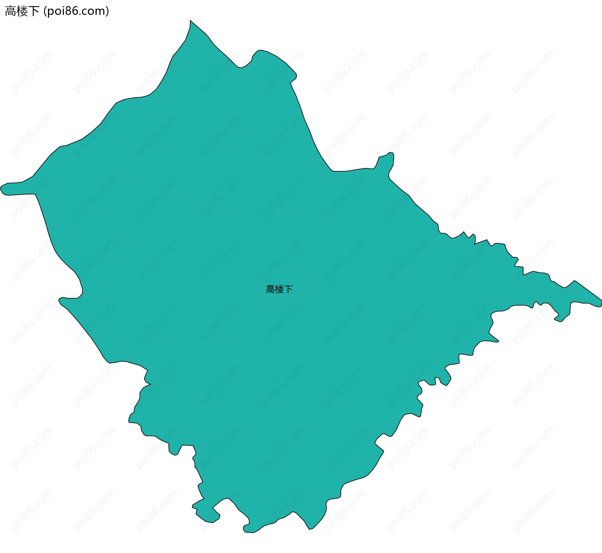 高楼下边界地图