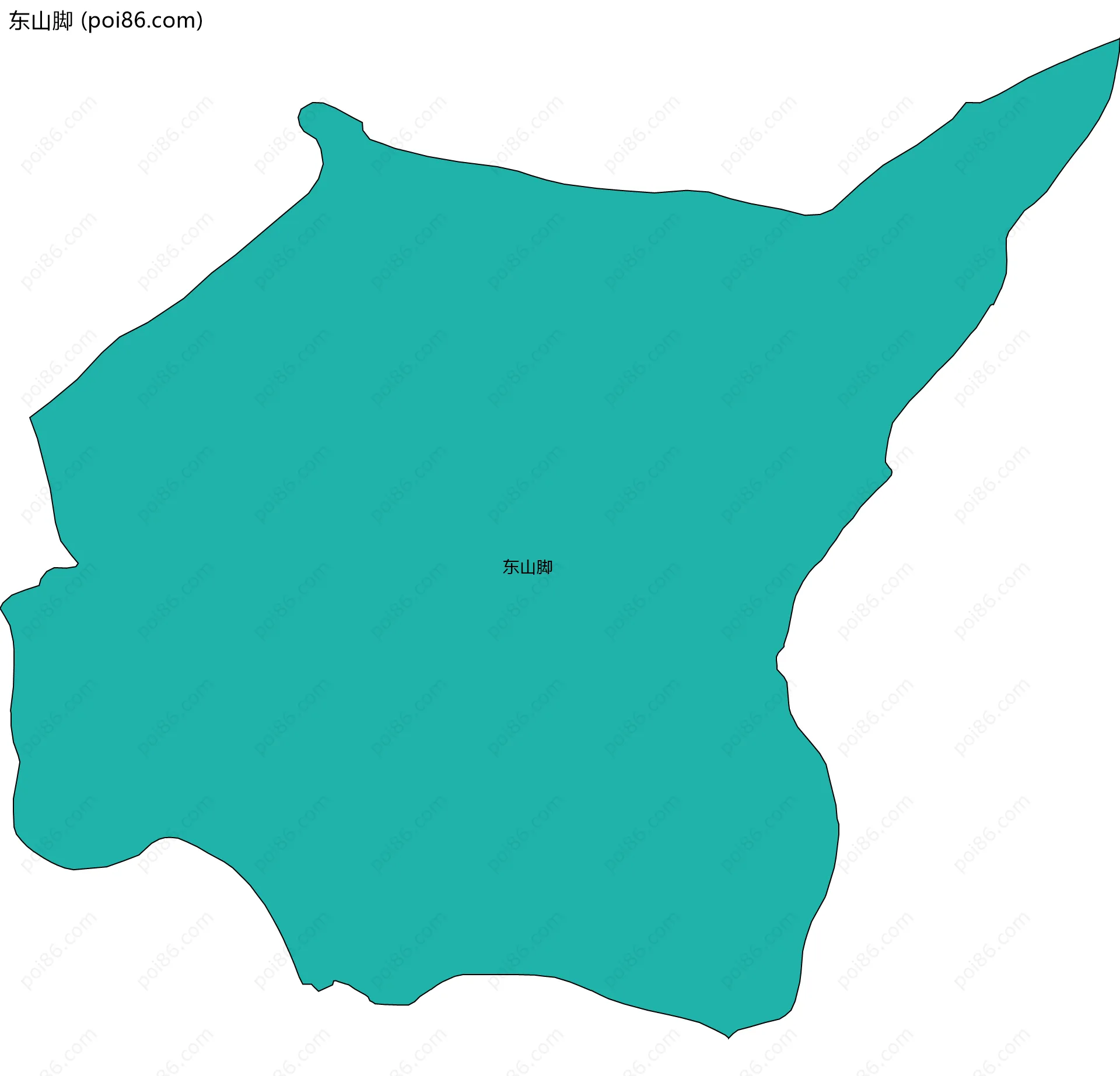 东山脚边界地图