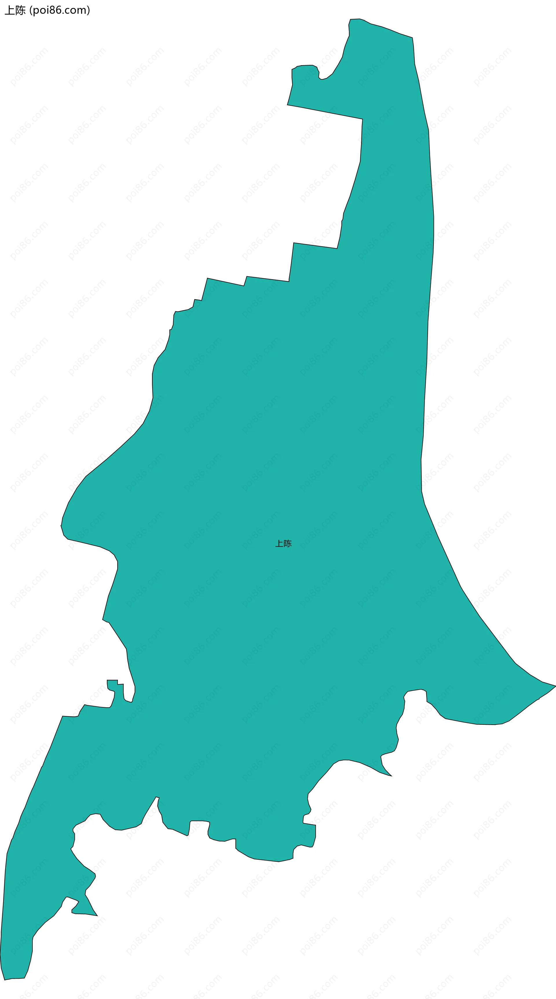 上陈边界地图