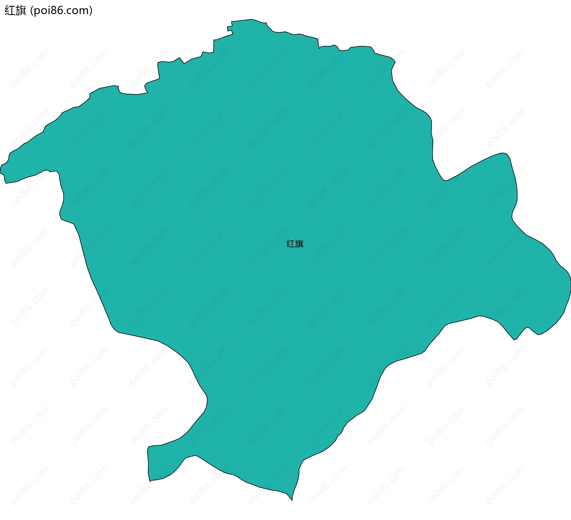 红旗边界地图