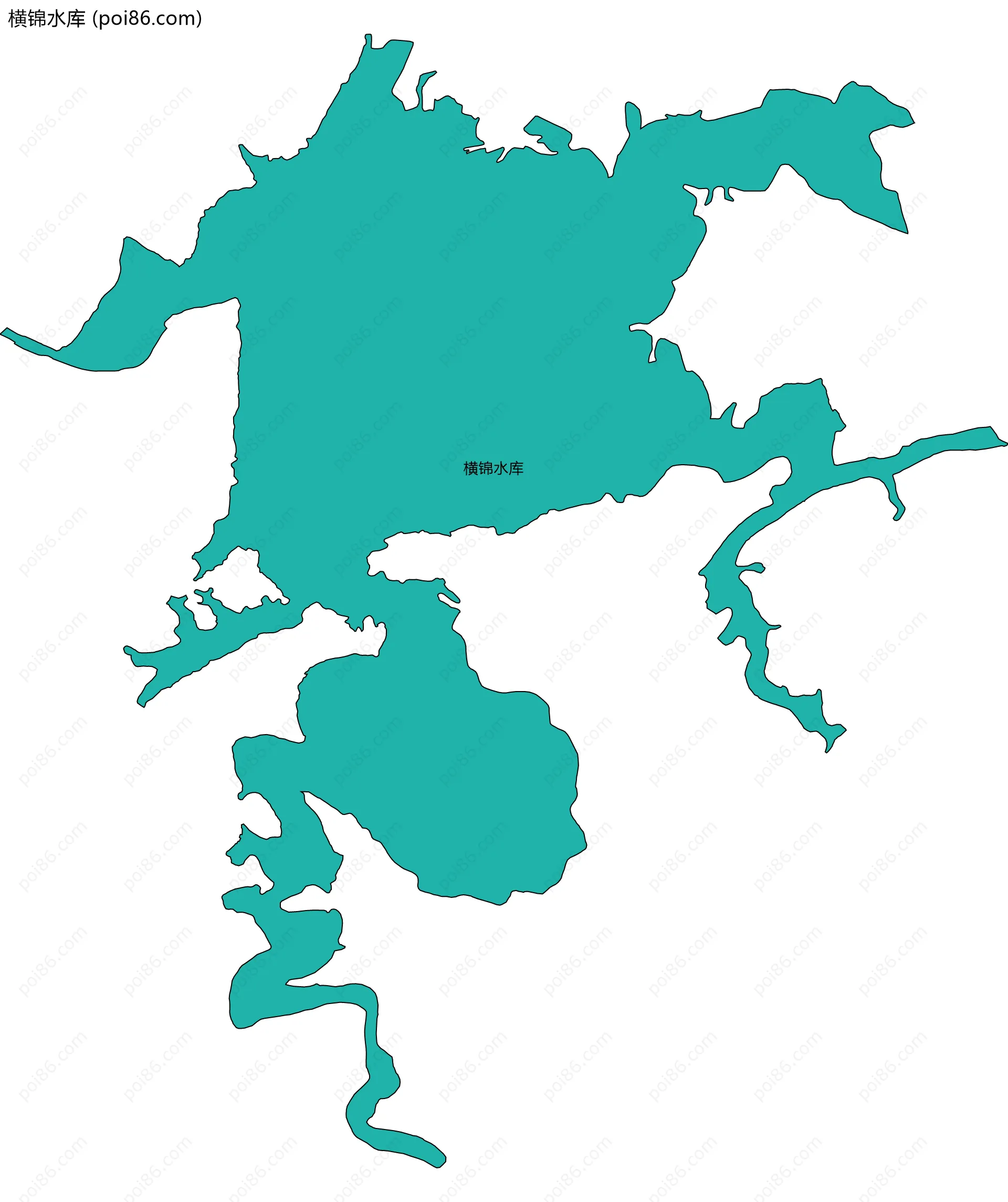 横锦水库边界地图