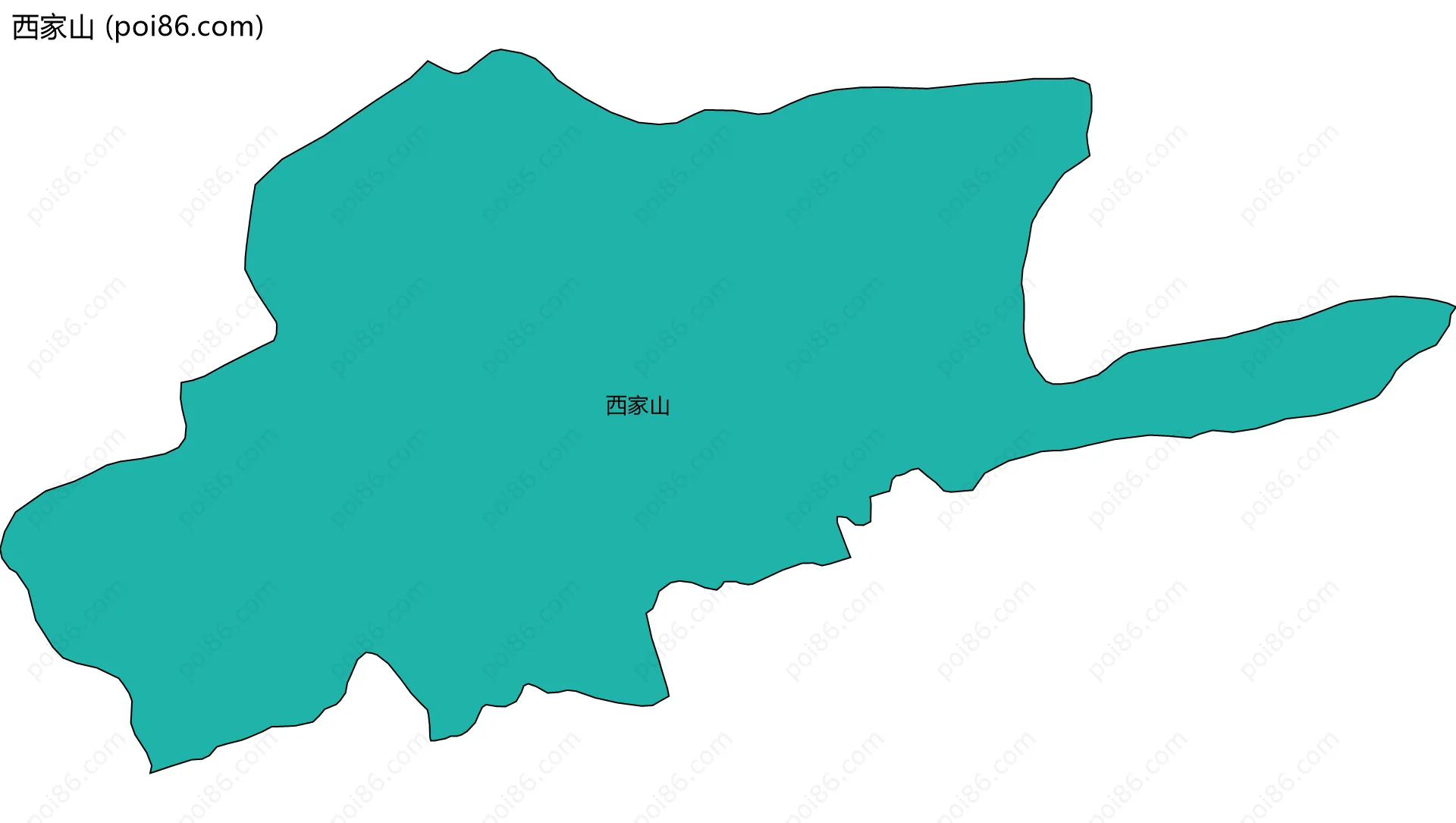 西家山边界地图