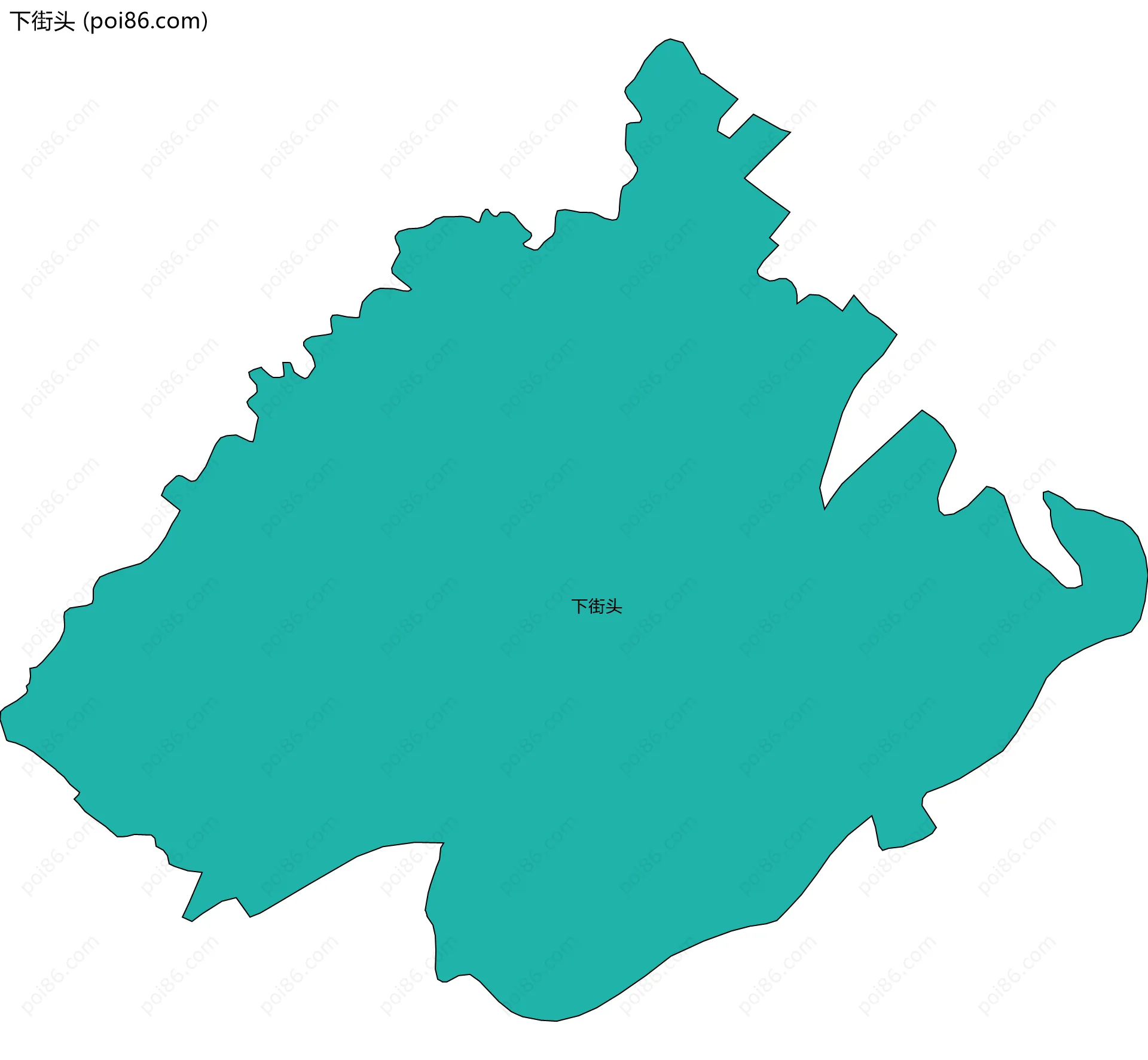 下街头边界地图