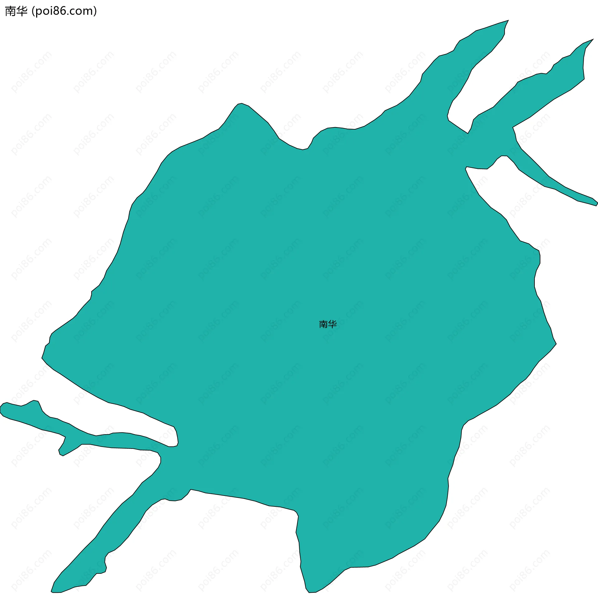 南华边界地图