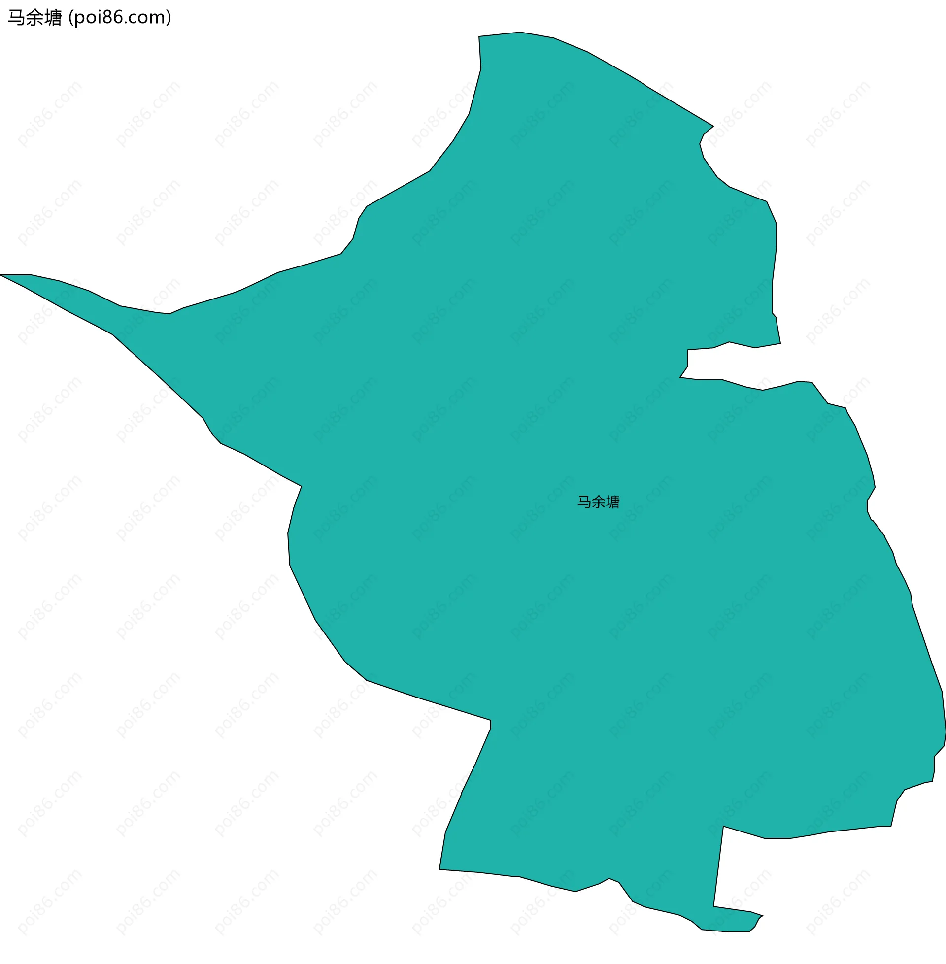 马余塘边界地图
