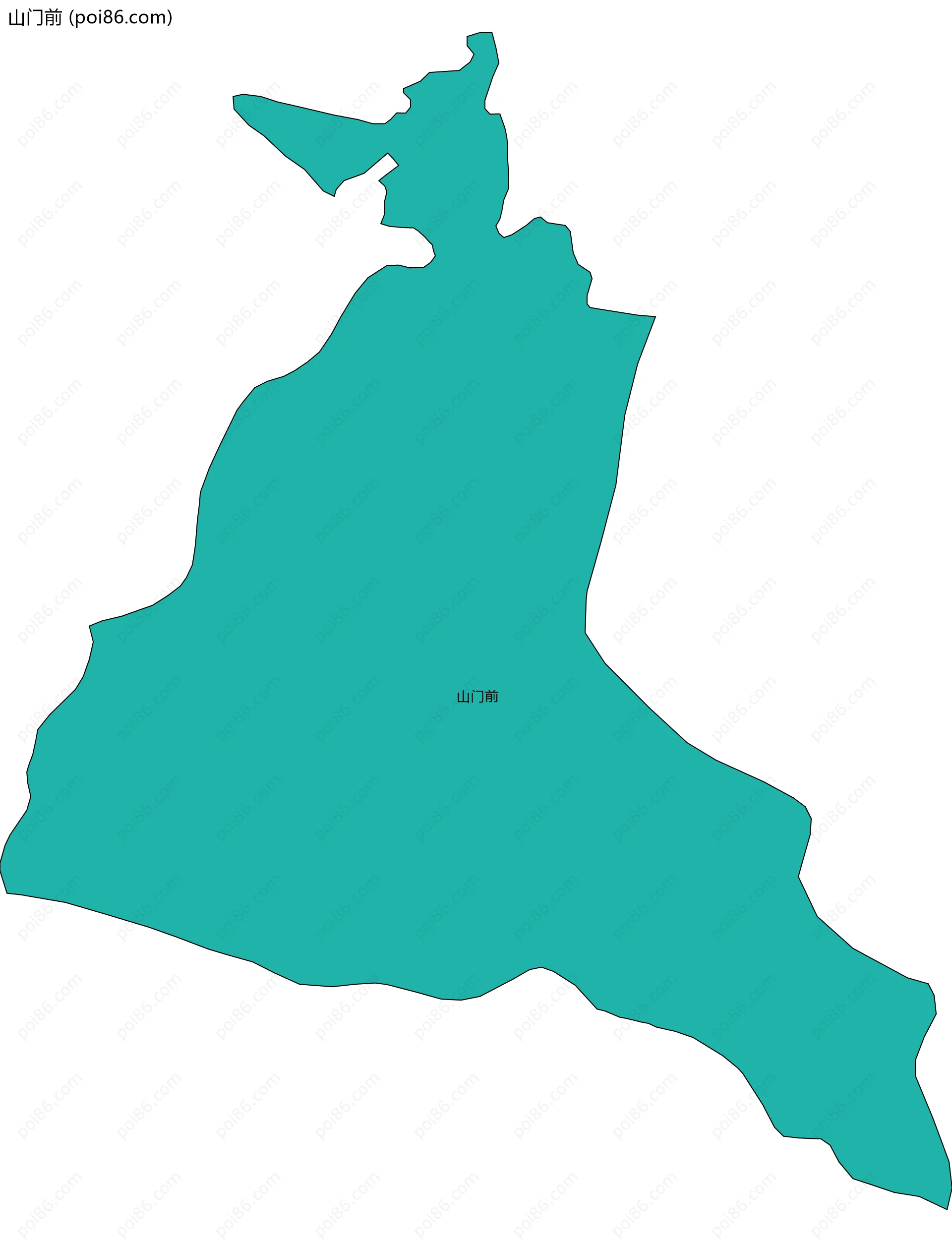 山门前边界地图