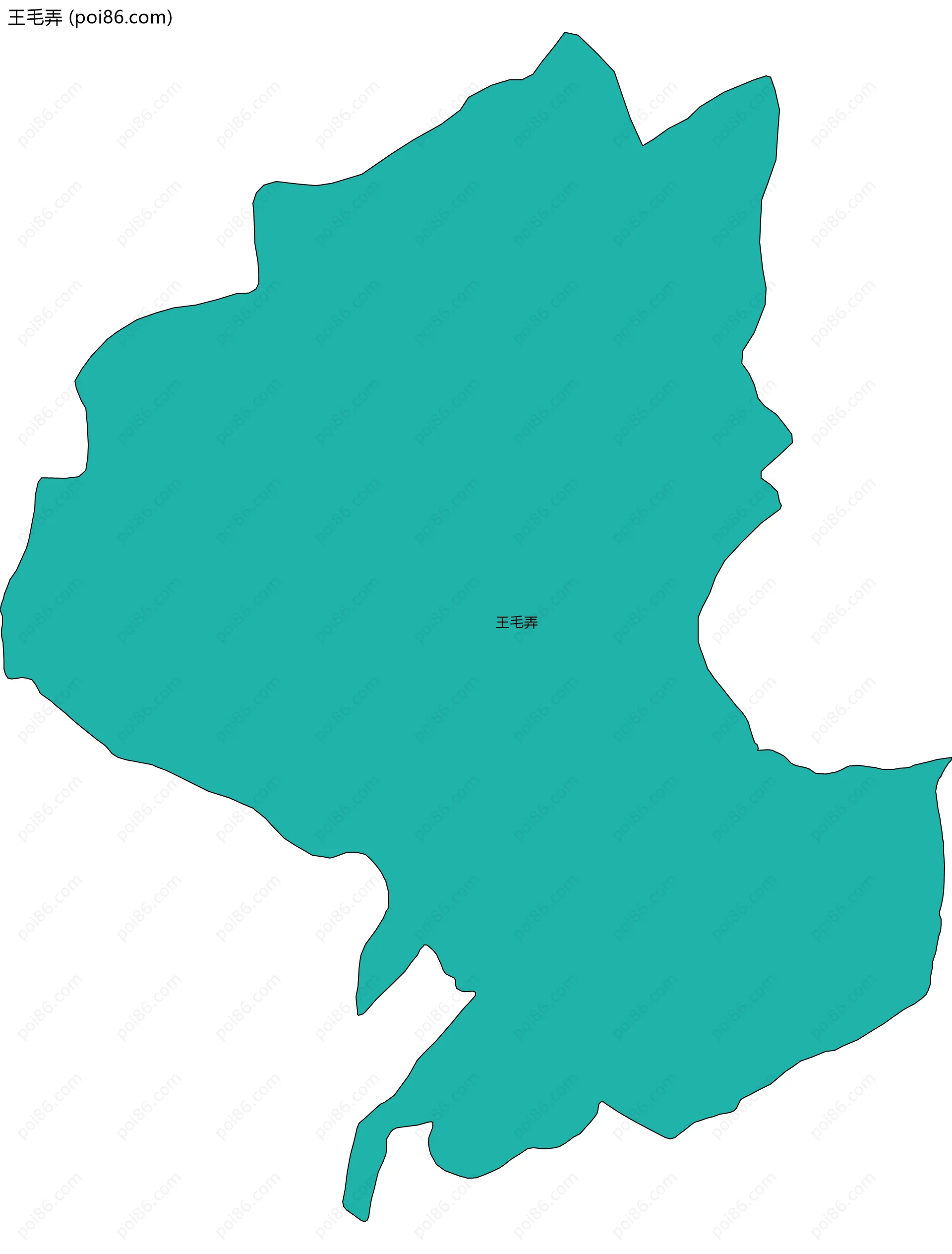 王毛弄边界地图