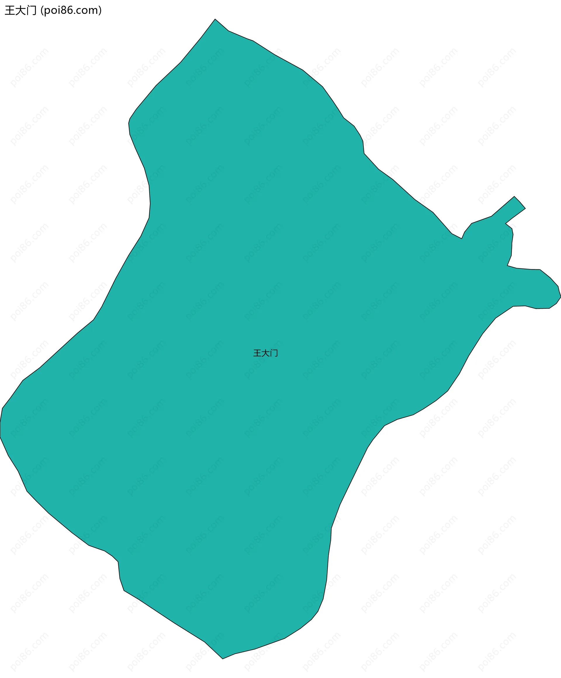 王大门边界地图