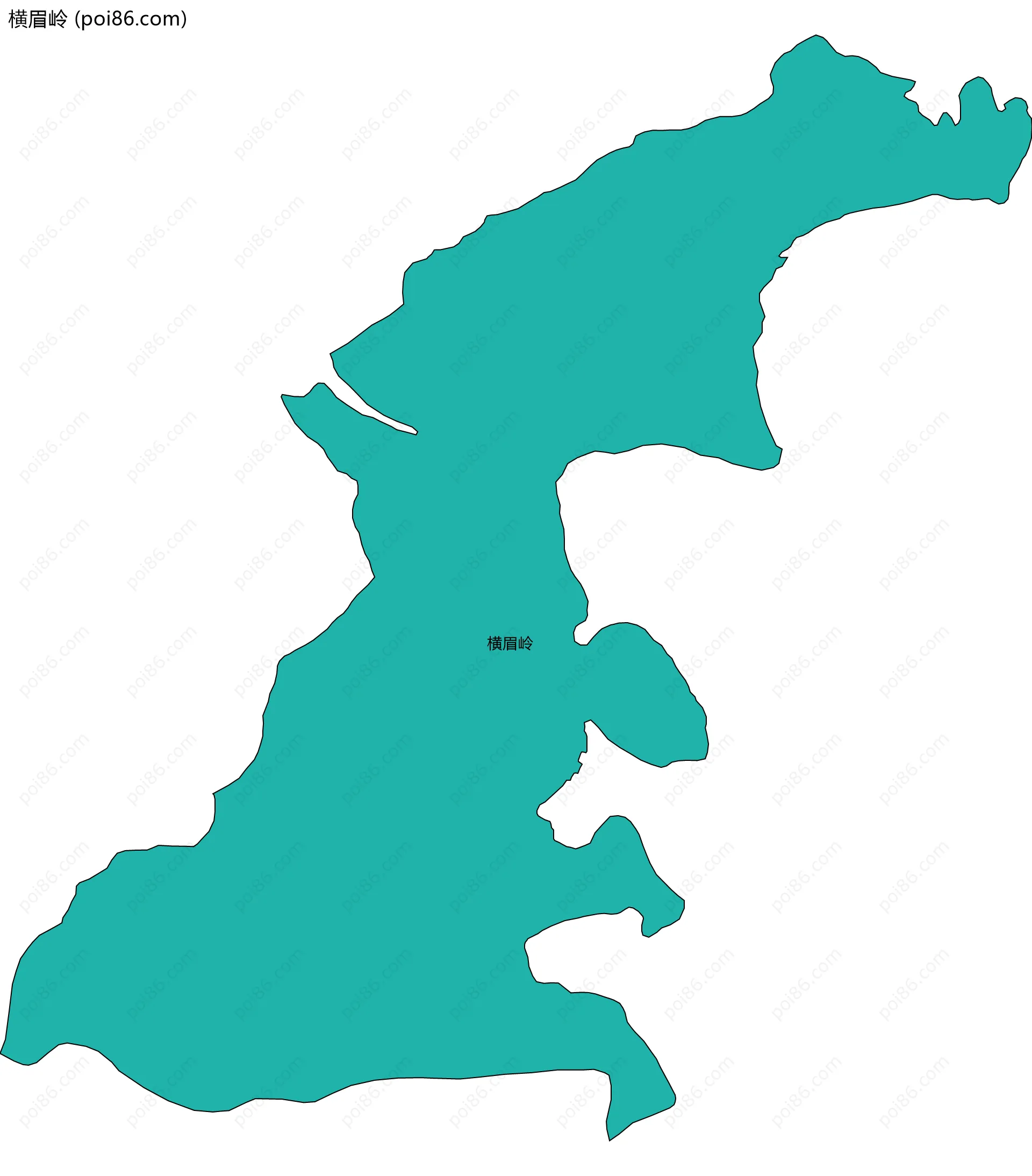 横眉岭边界地图