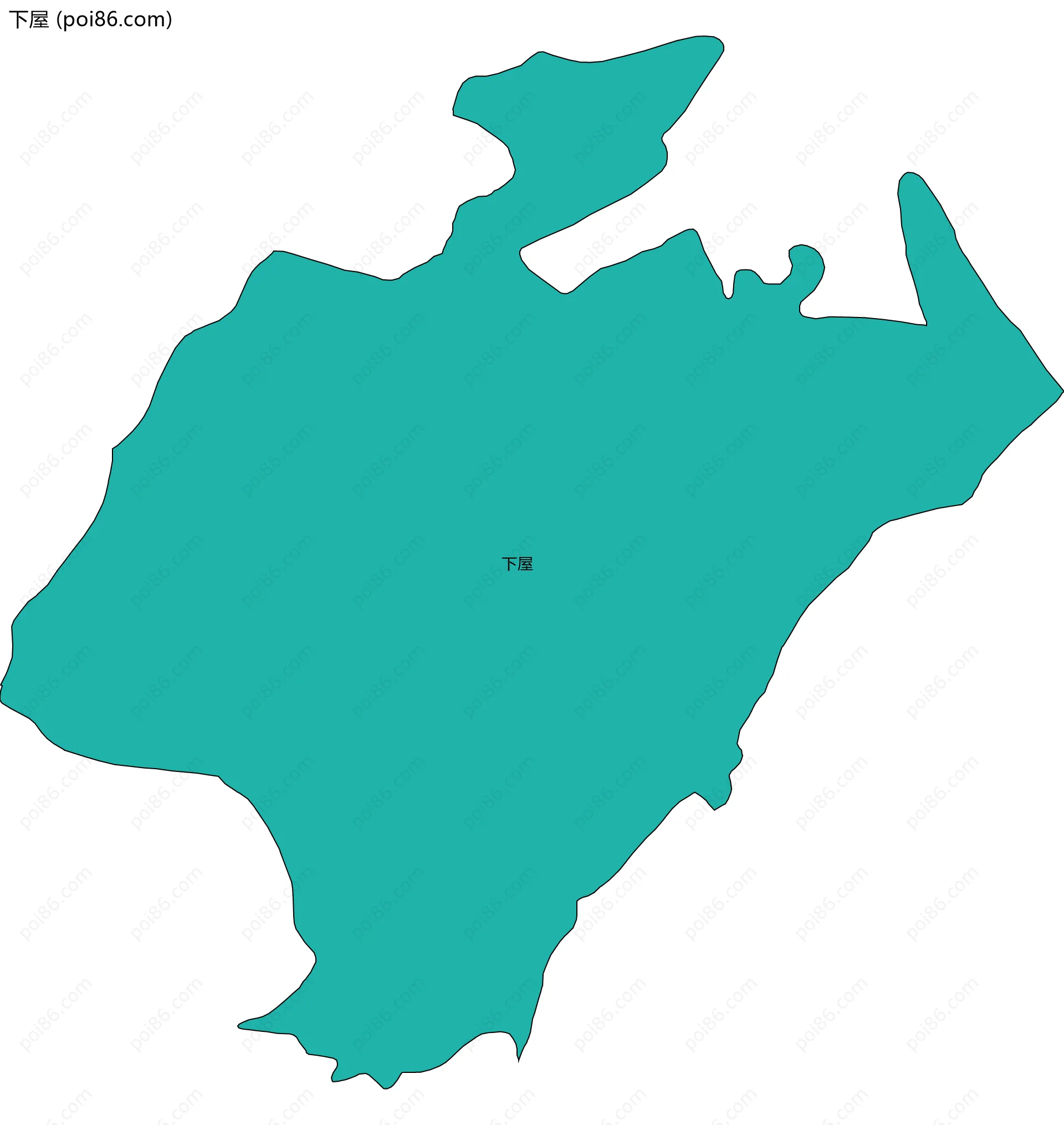 下屋边界地图