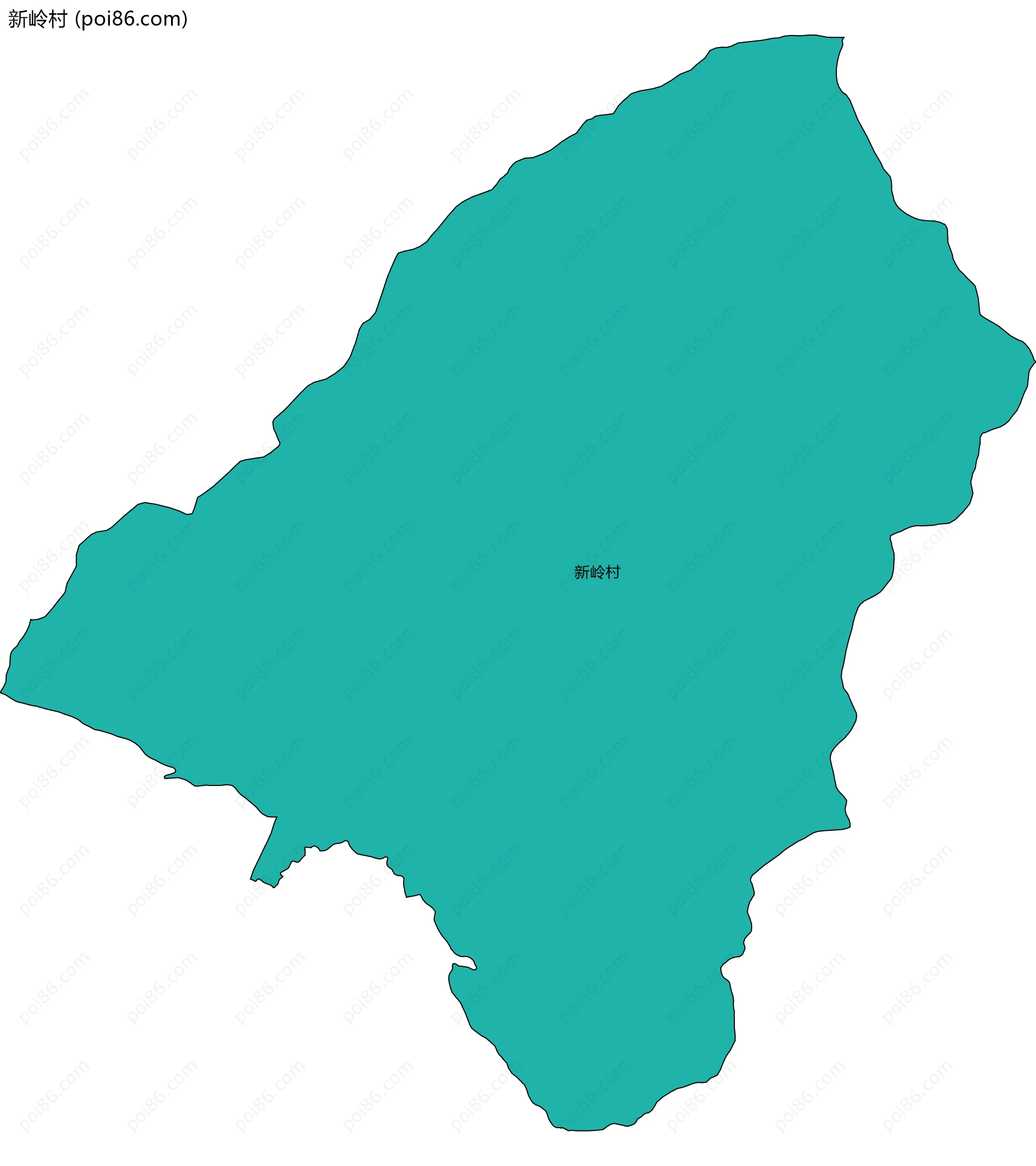新岭村边界地图