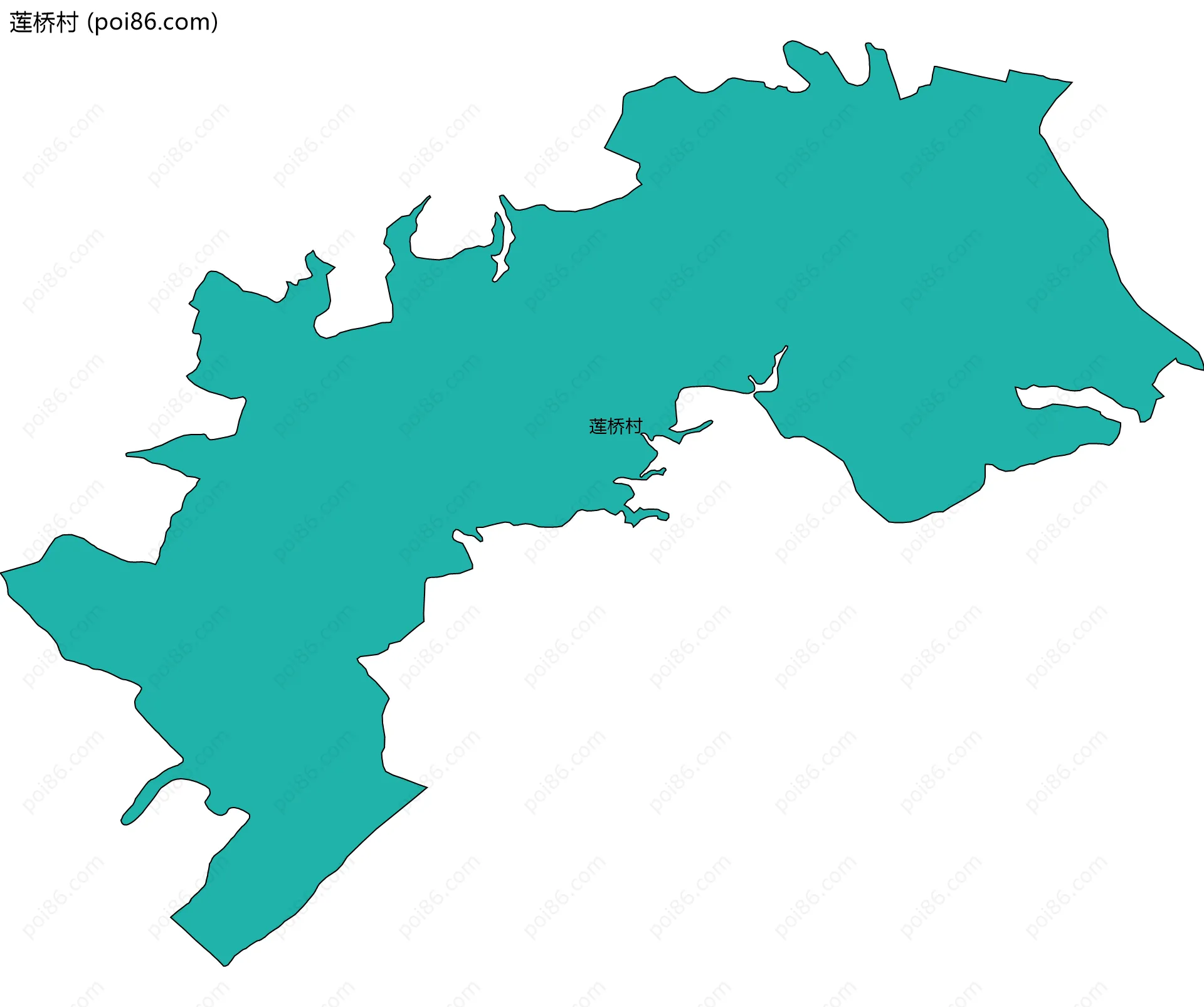 莲桥村边界地图