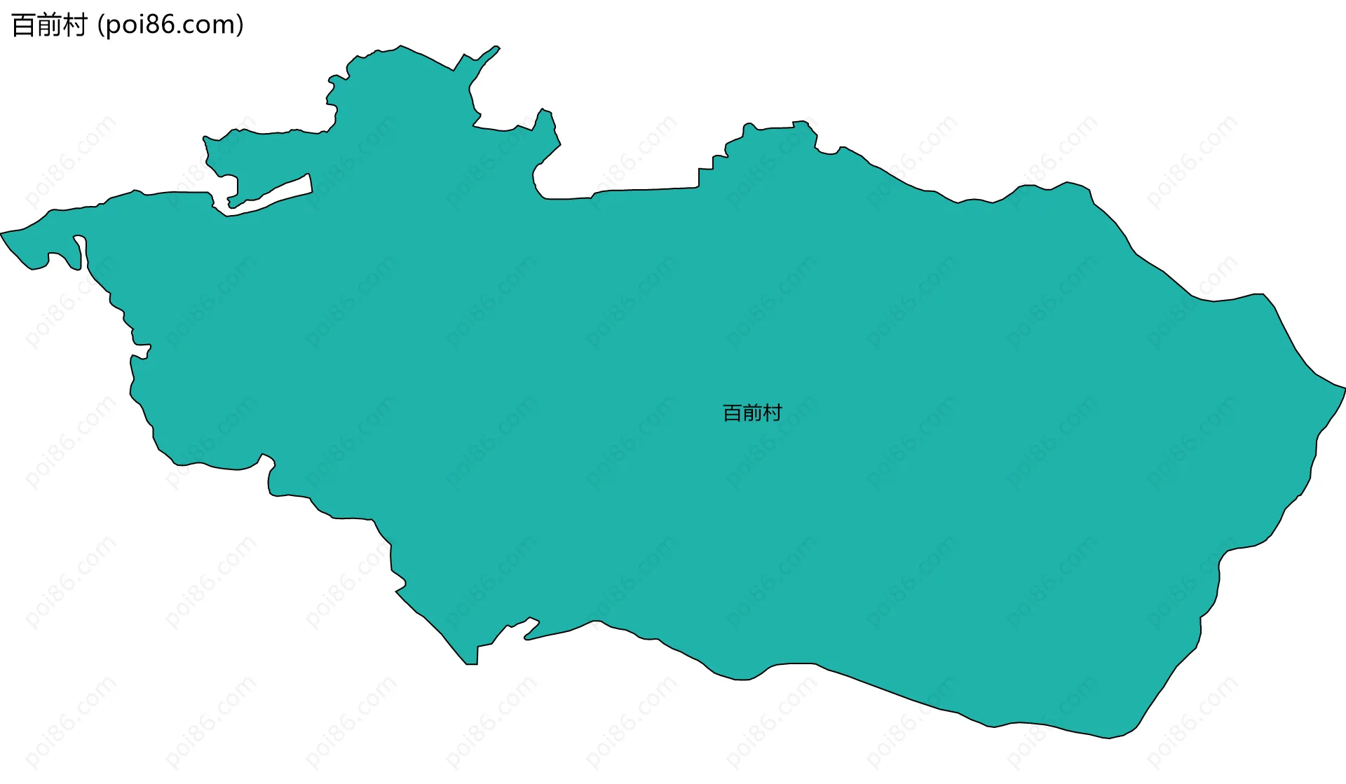 百前村边界地图