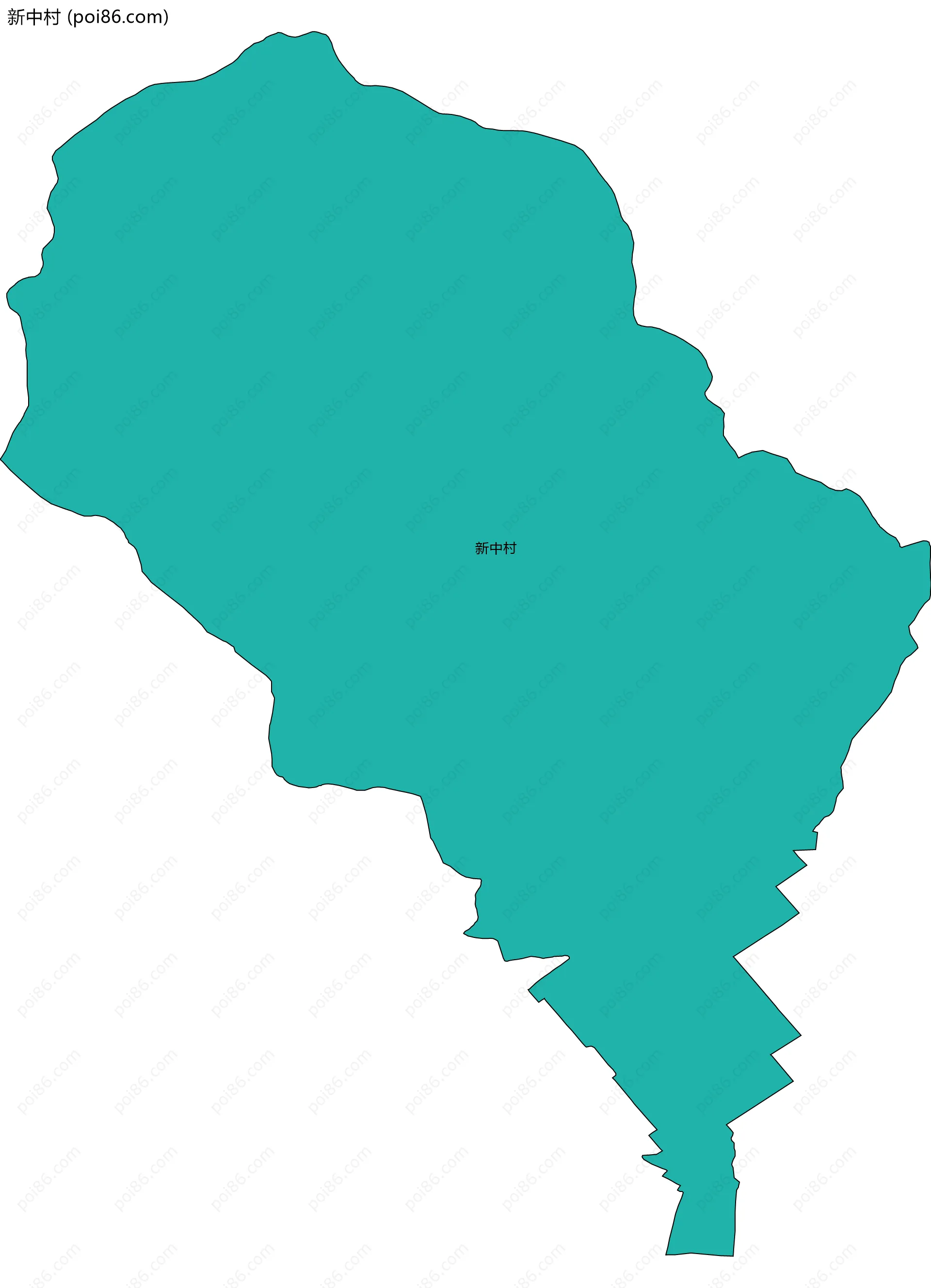 新中村边界地图