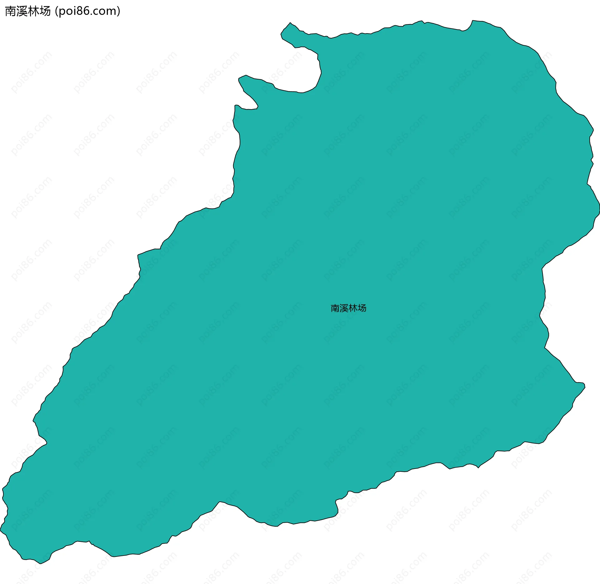 南溪林场边界地图(五级行政区划)