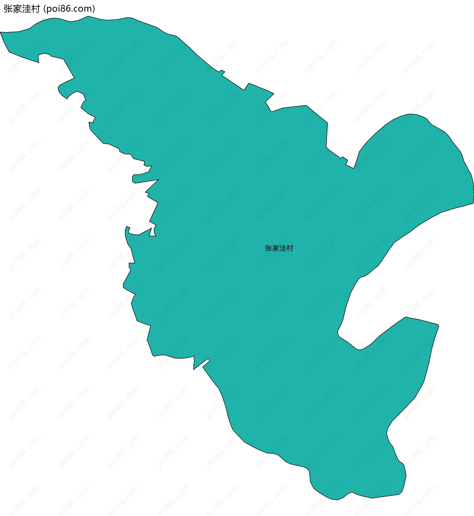 张家洼村边界地图