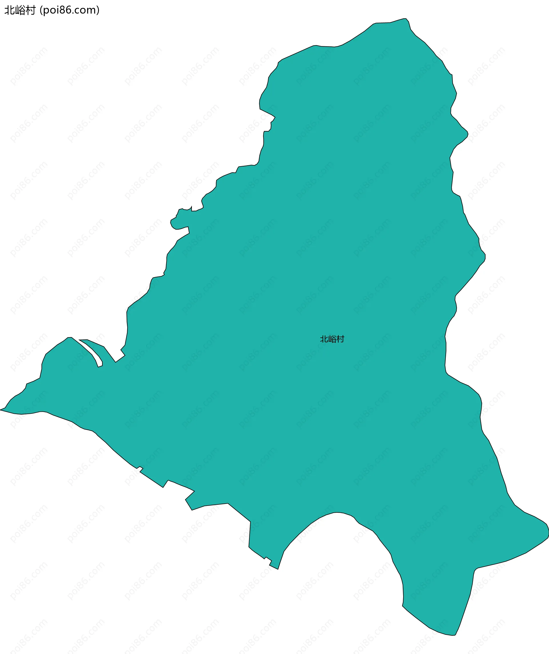 北峪村边界地图