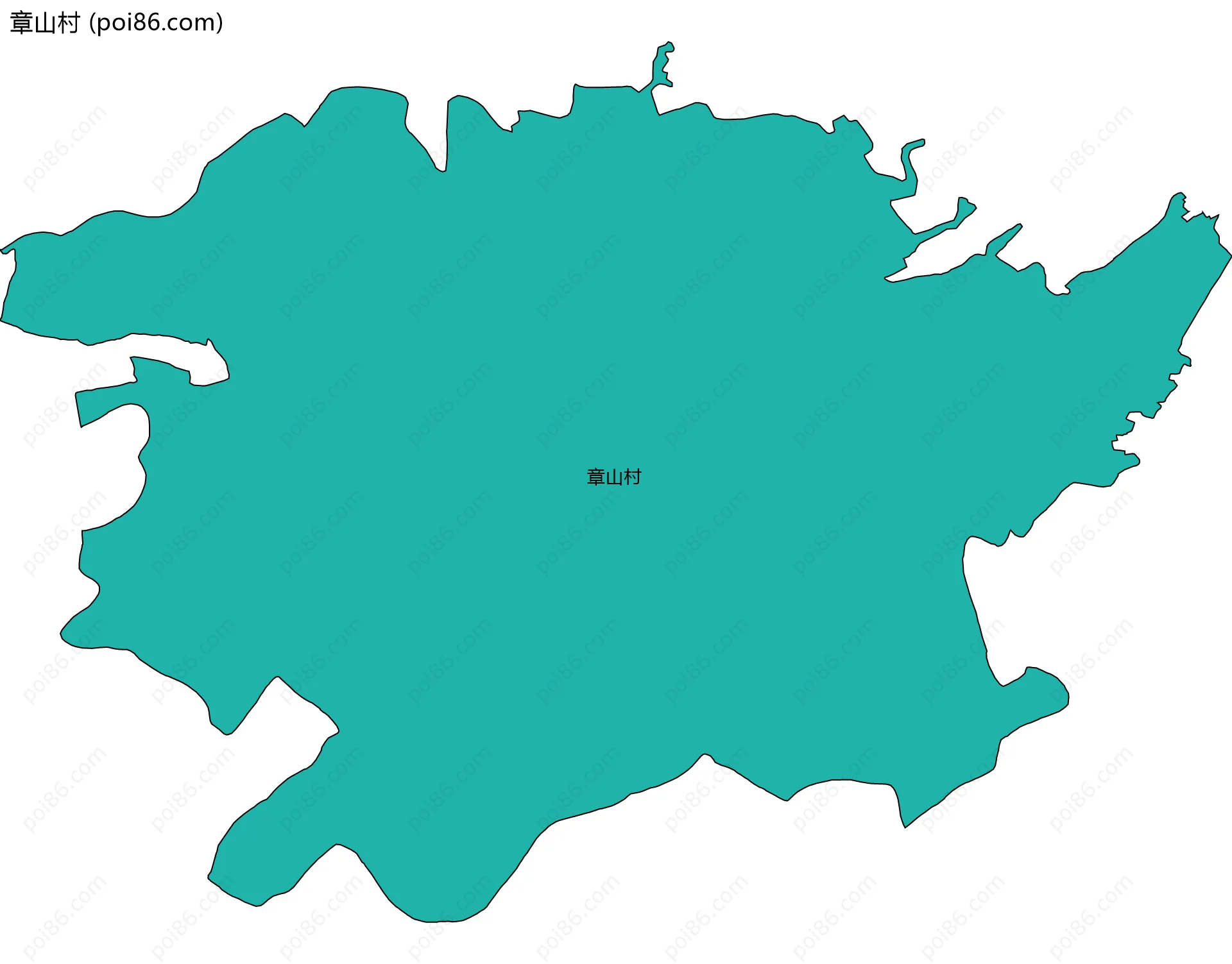 章山村边界地图