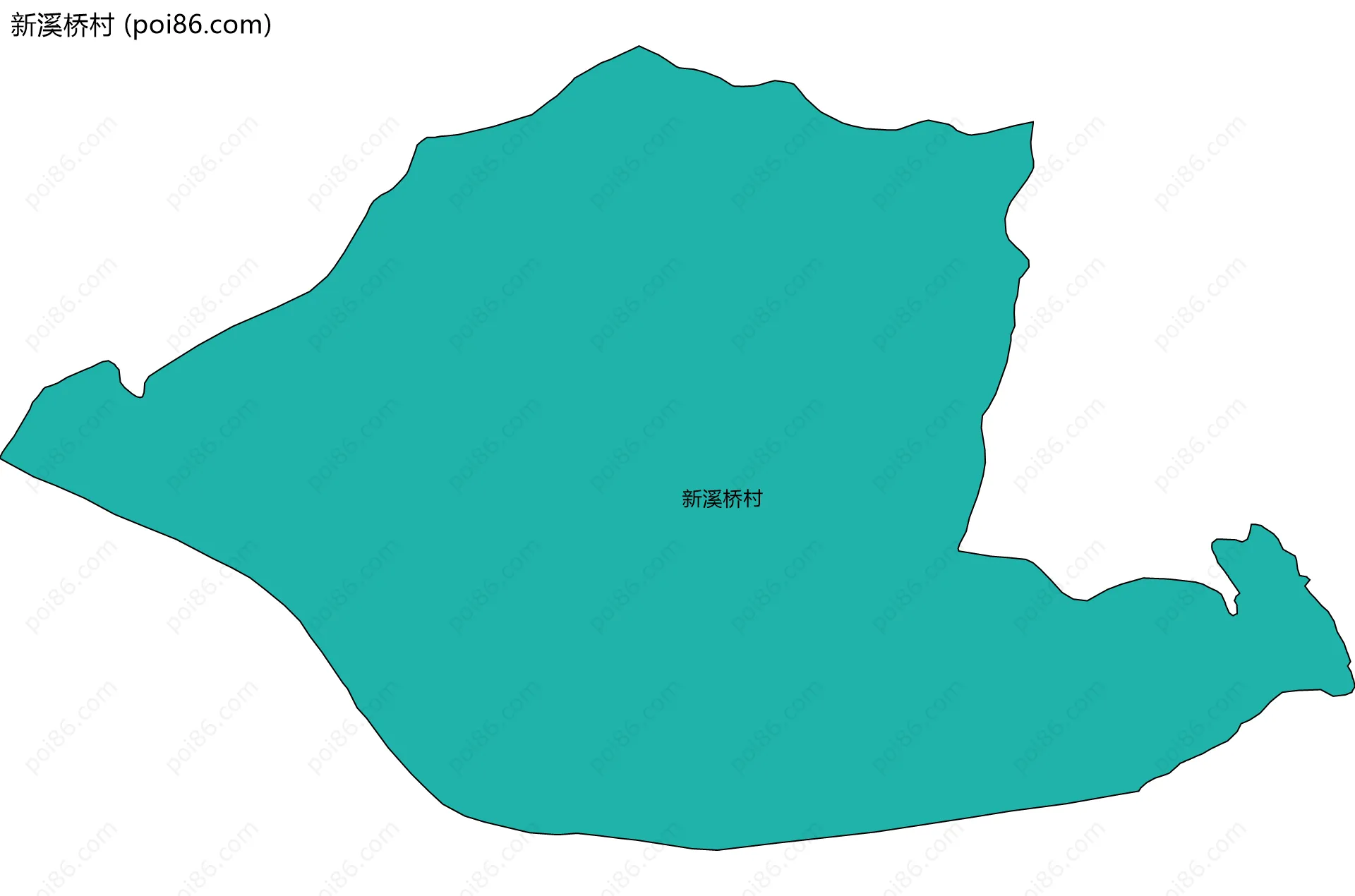 新溪桥村边界地图