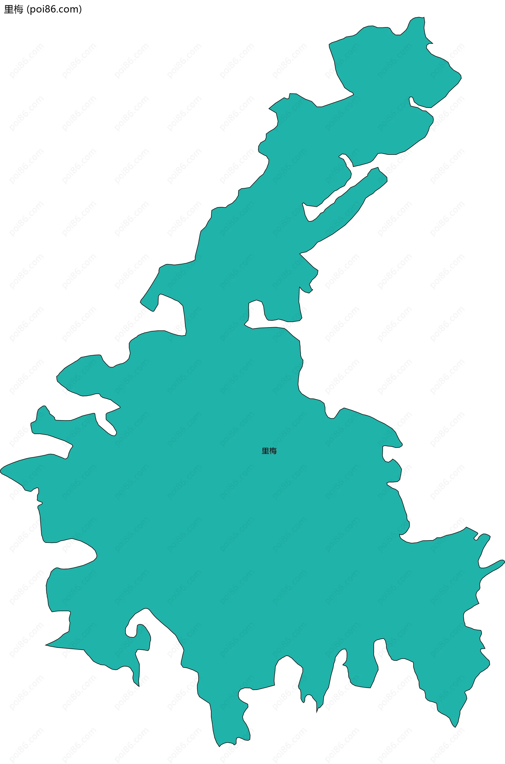 里梅边界地图