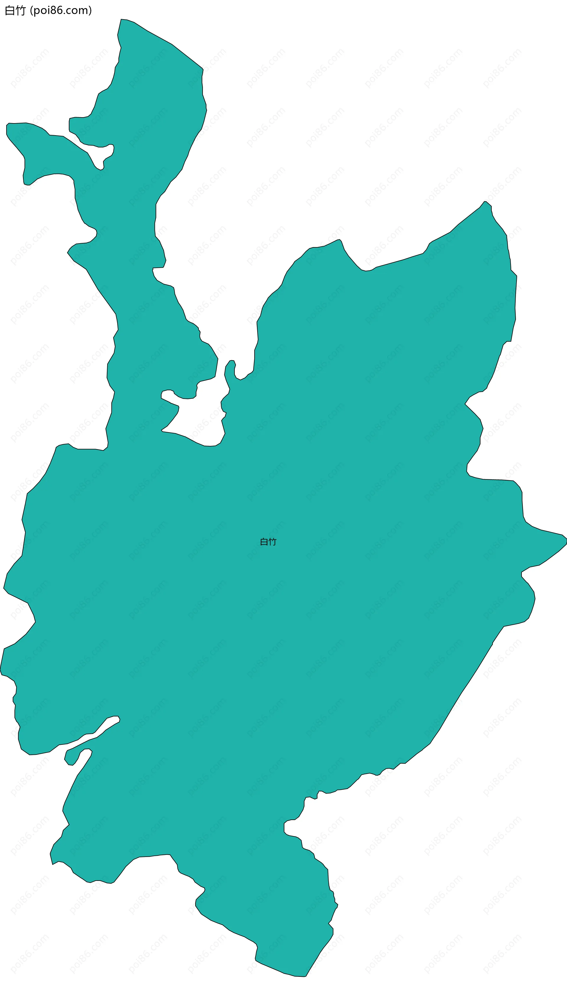 白竹边界地图