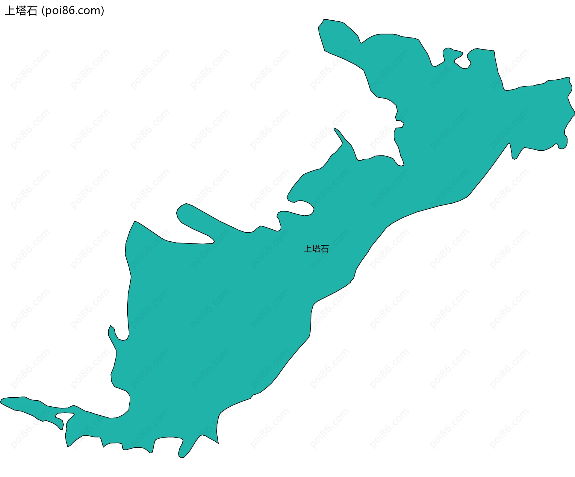 上塔石边界地图