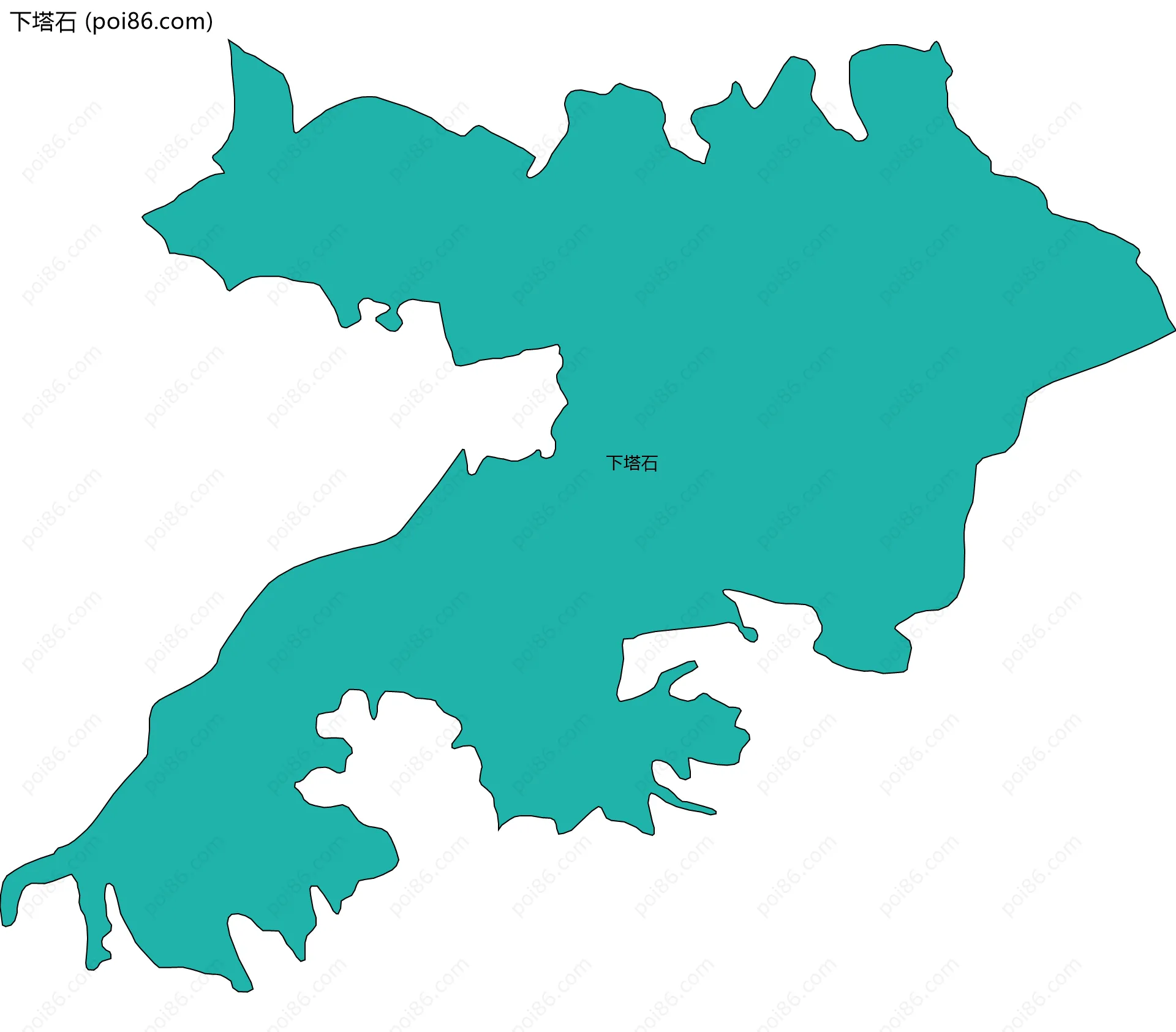 下塔石边界地图
