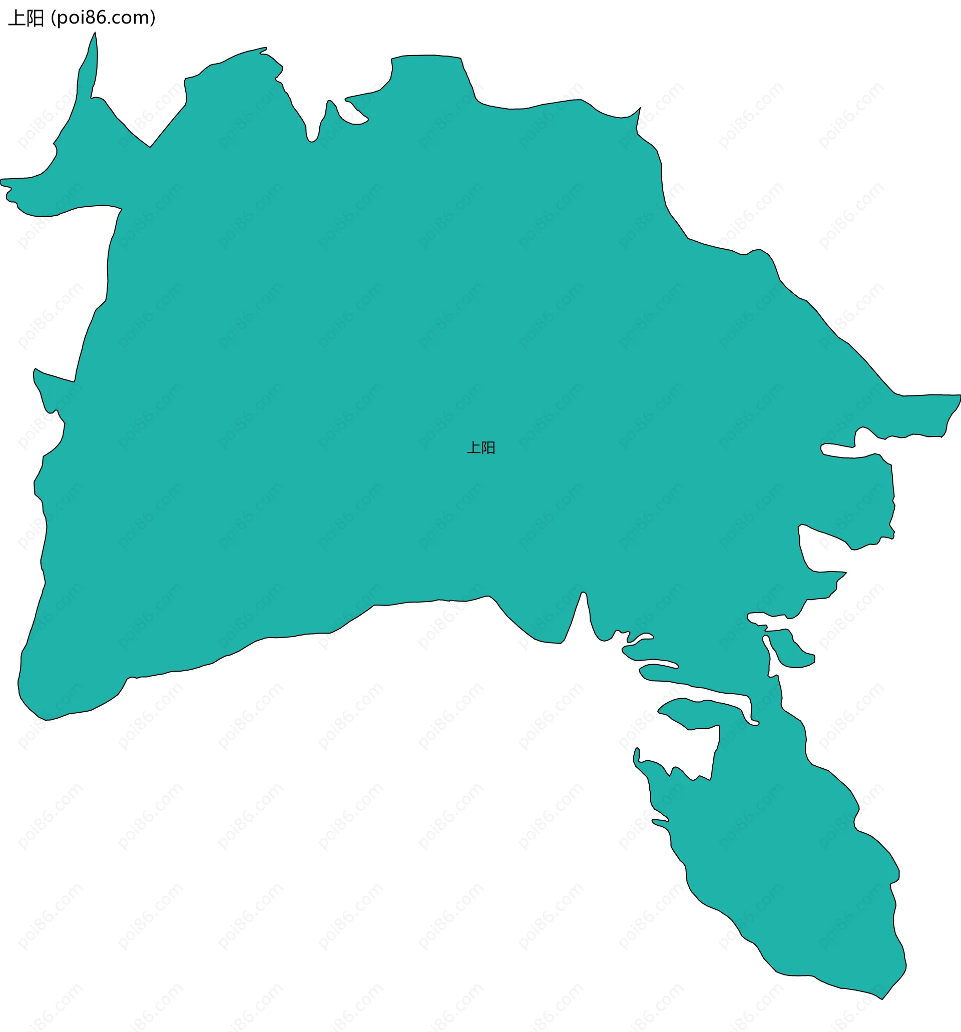 上阳边界地图