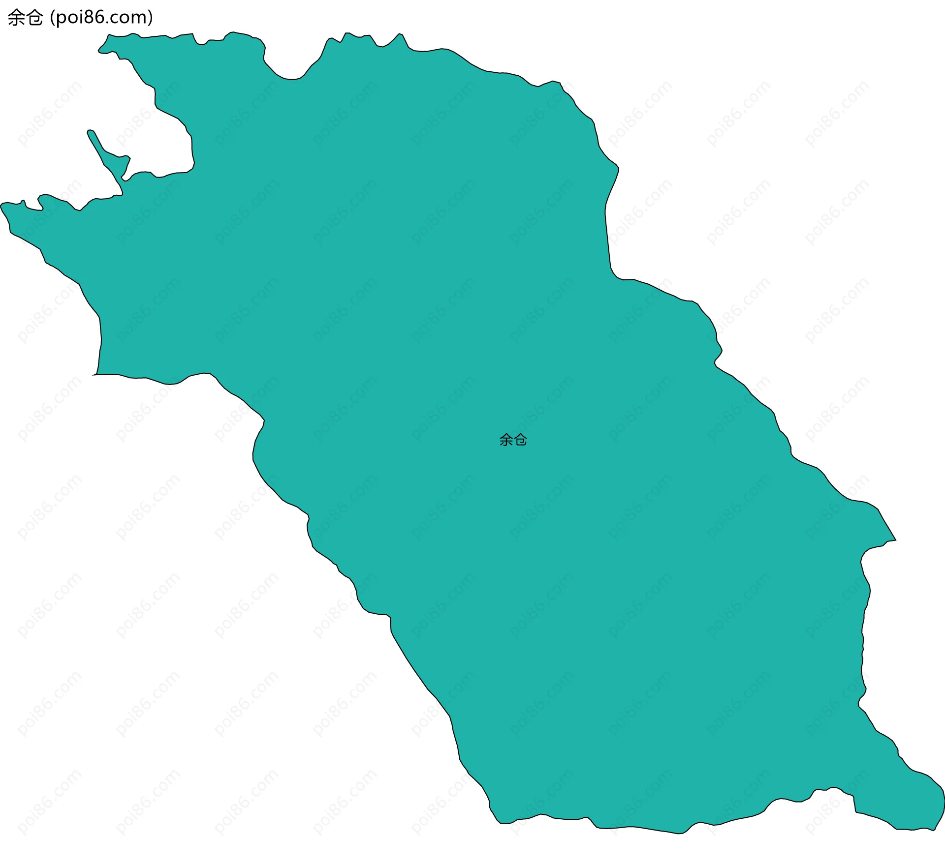 余仓边界地图