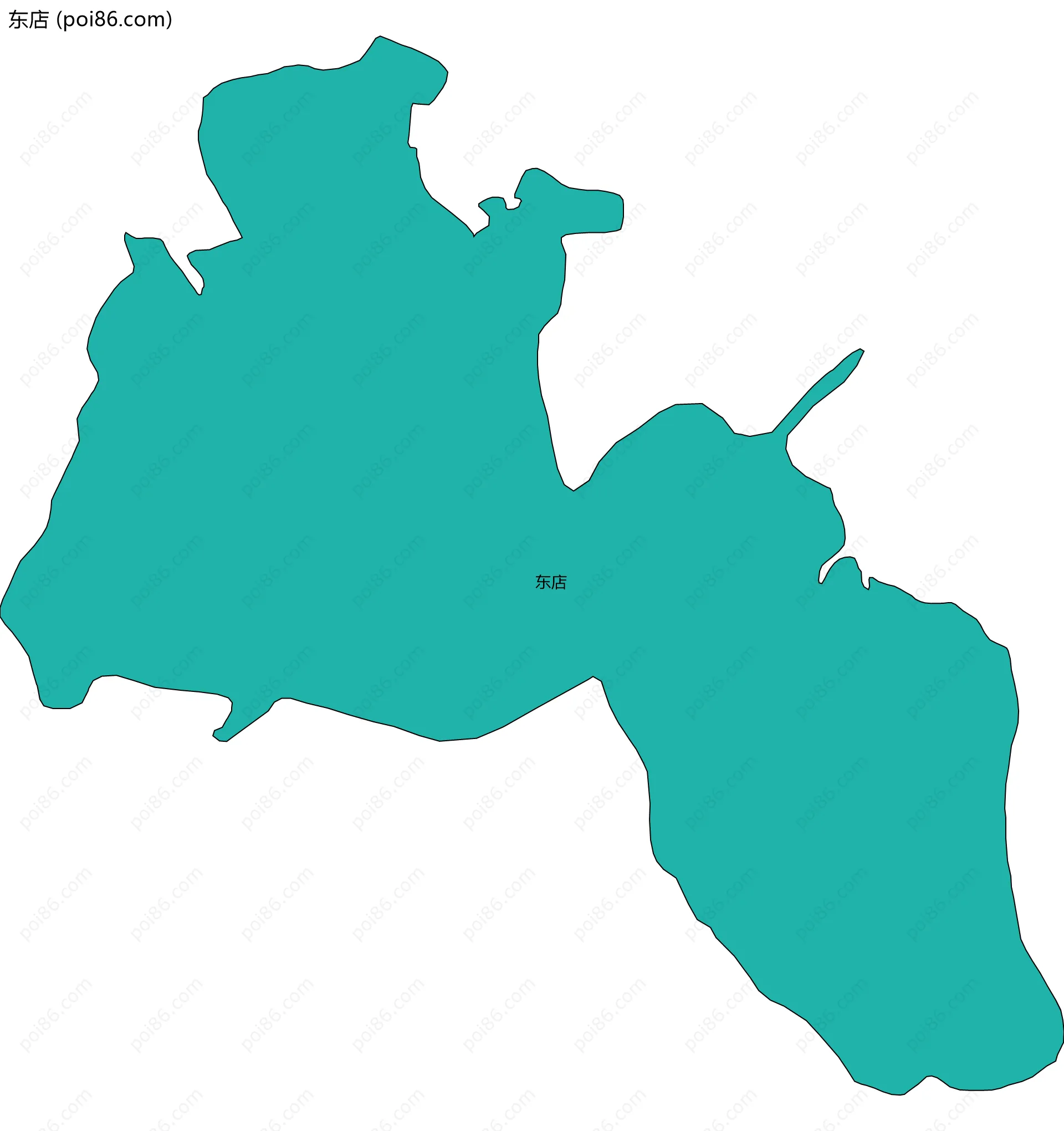 东店边界地图