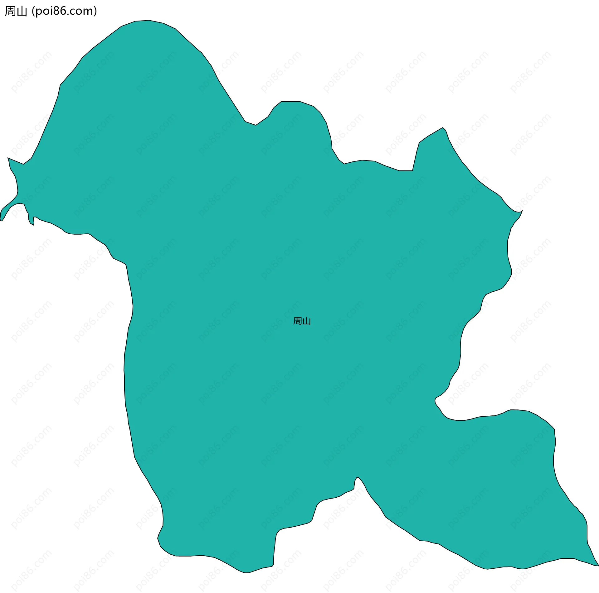 周山边界地图
