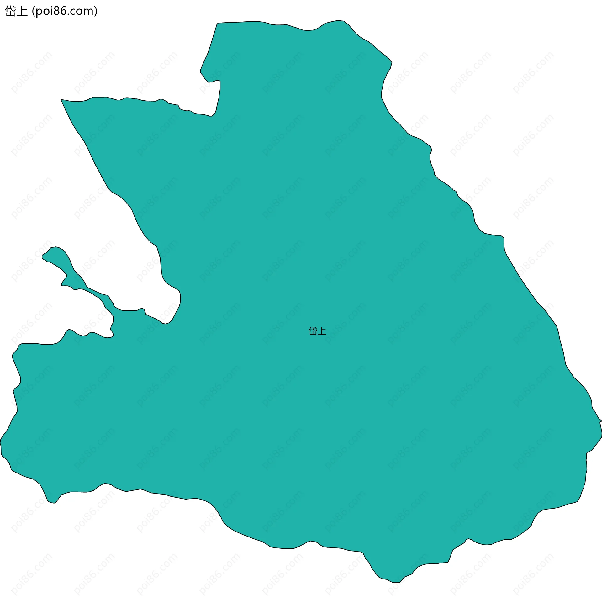 岱上边界地图