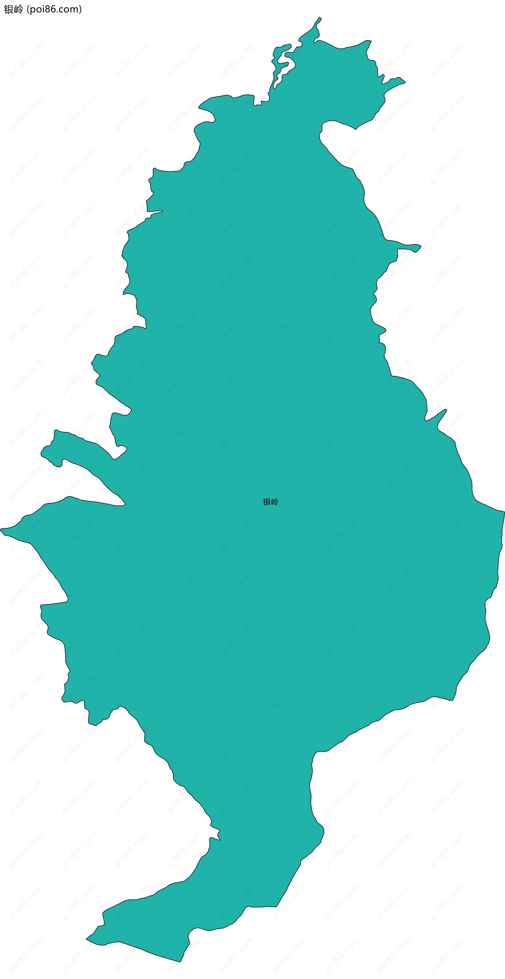银岭边界地图