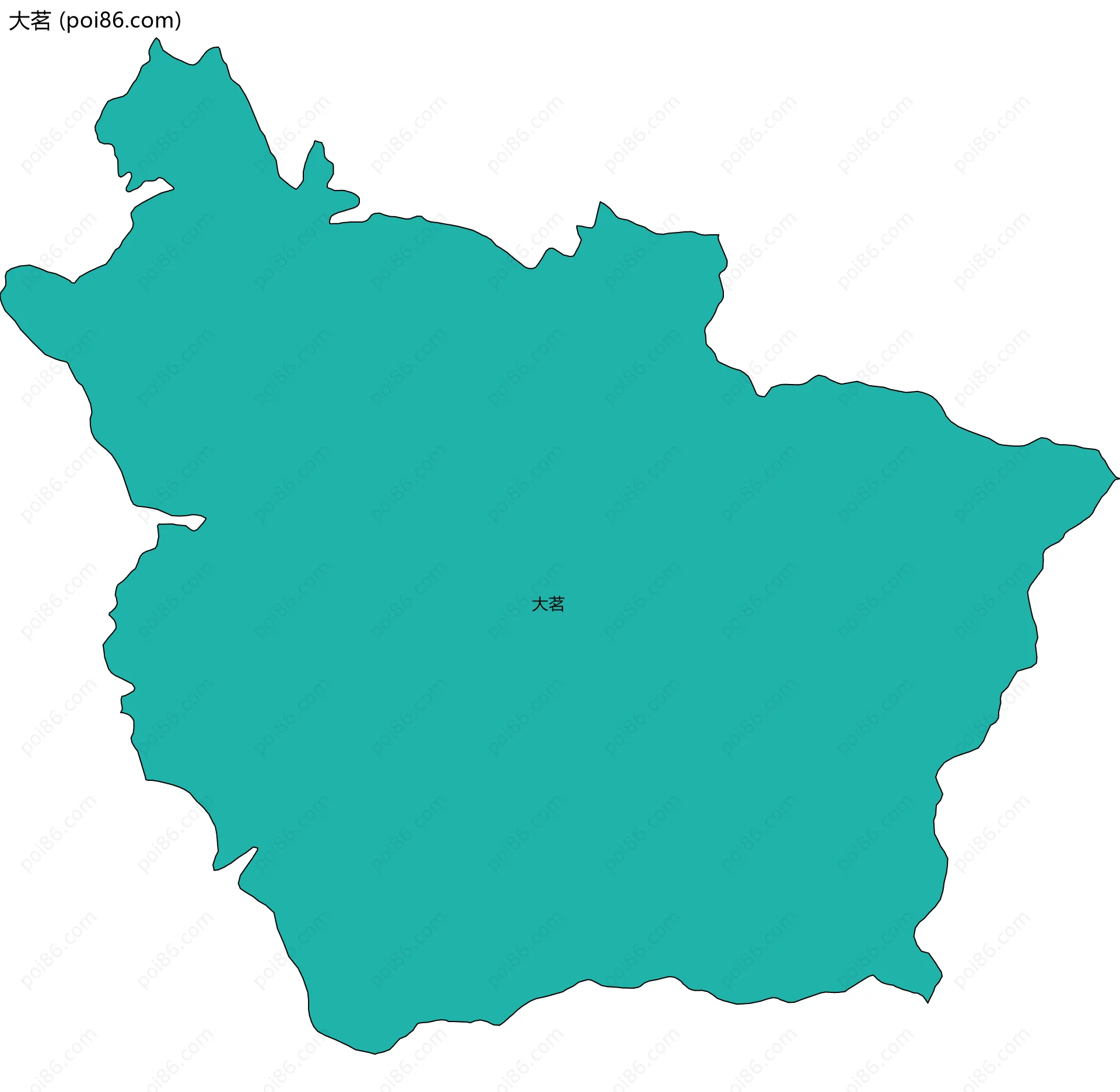大茗边界地图