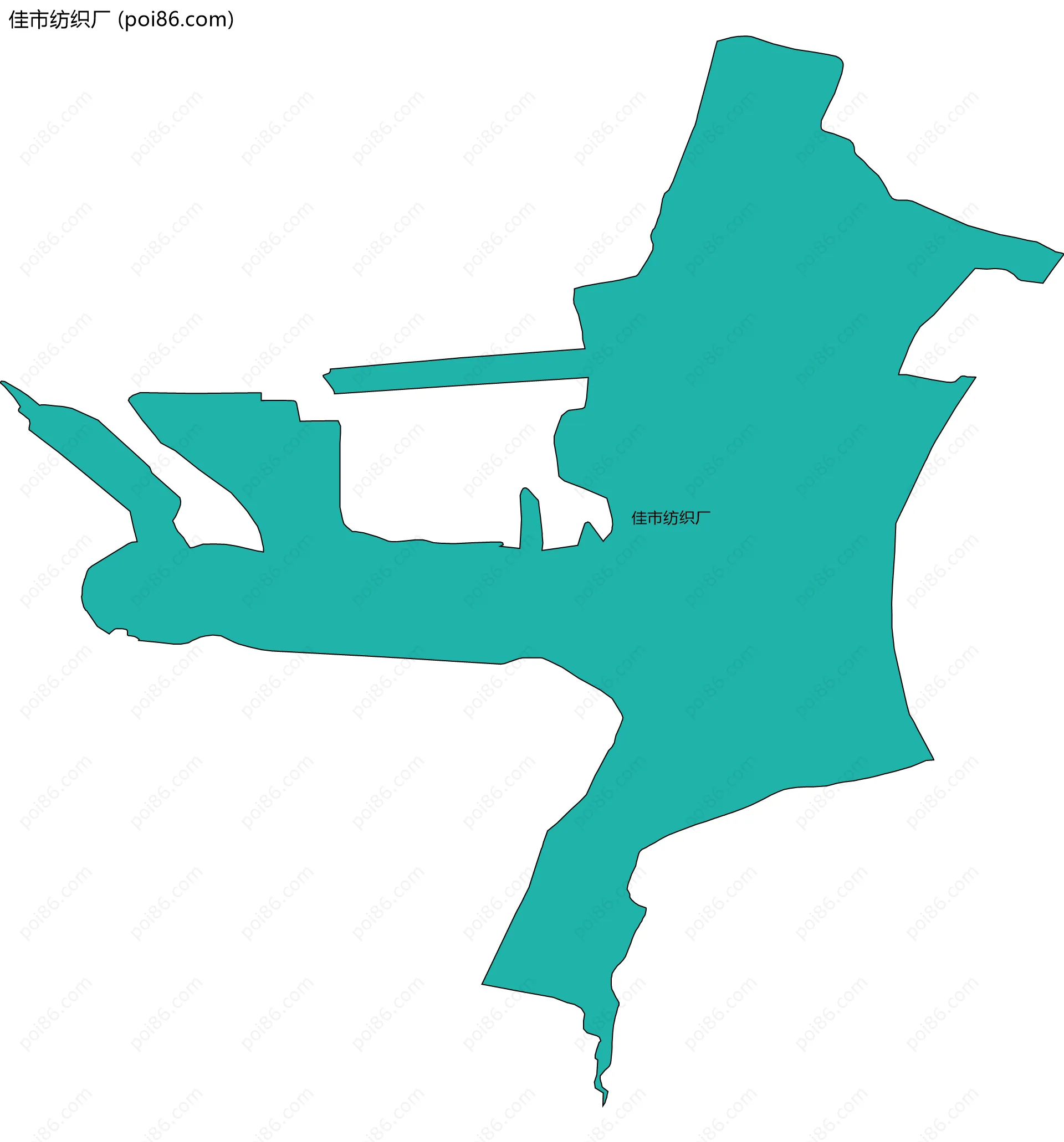 佳市纺织厂边界地图