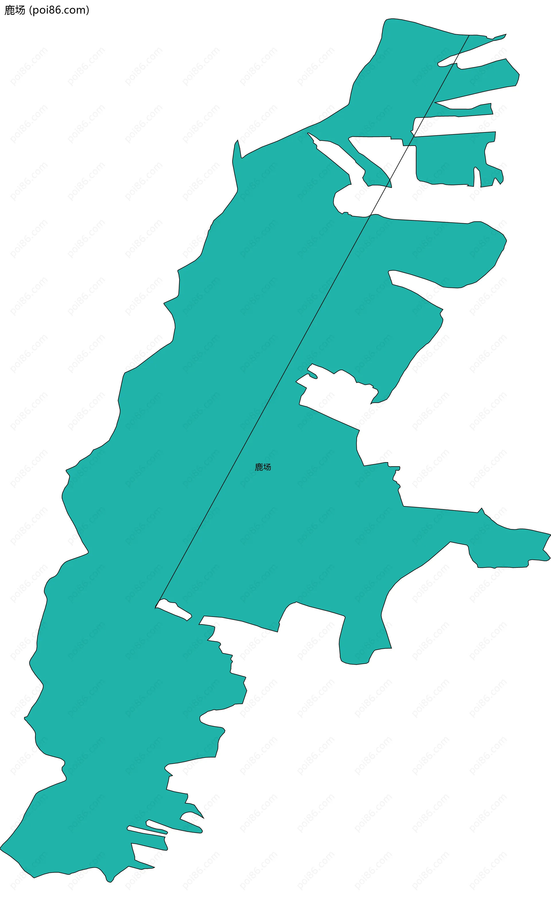 鹿场边界地图