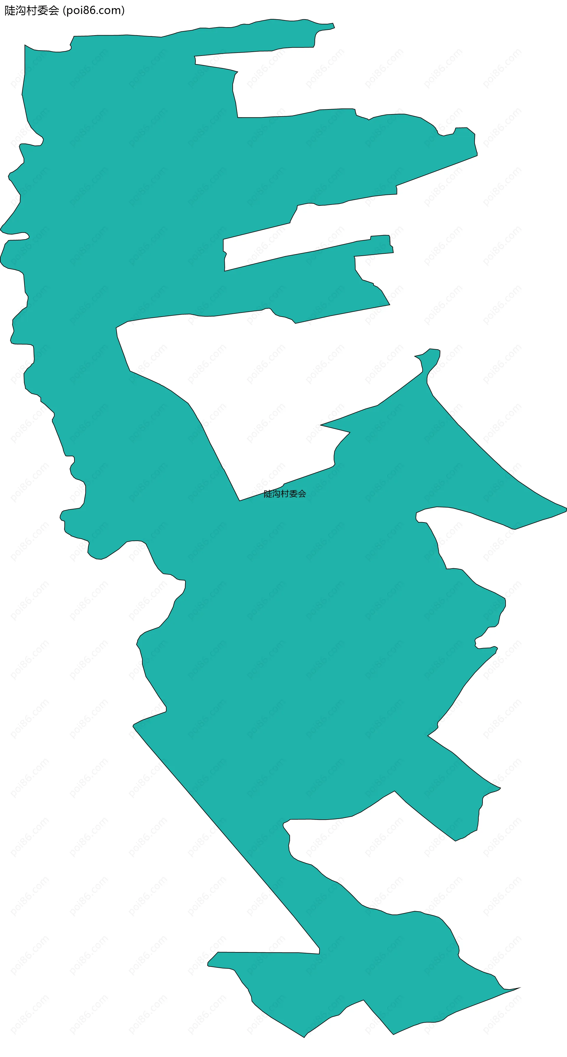 陡沟村委会边界地图