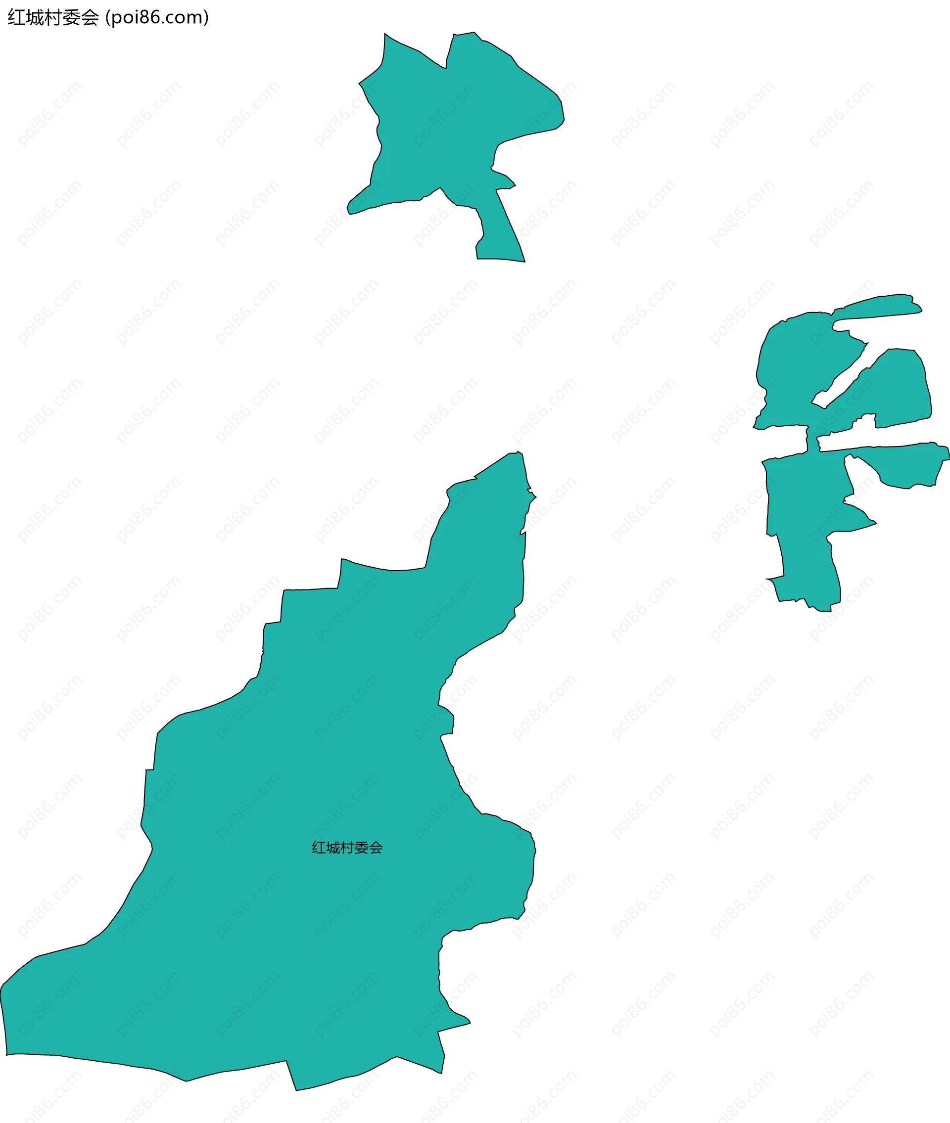 红城村委会边界地图