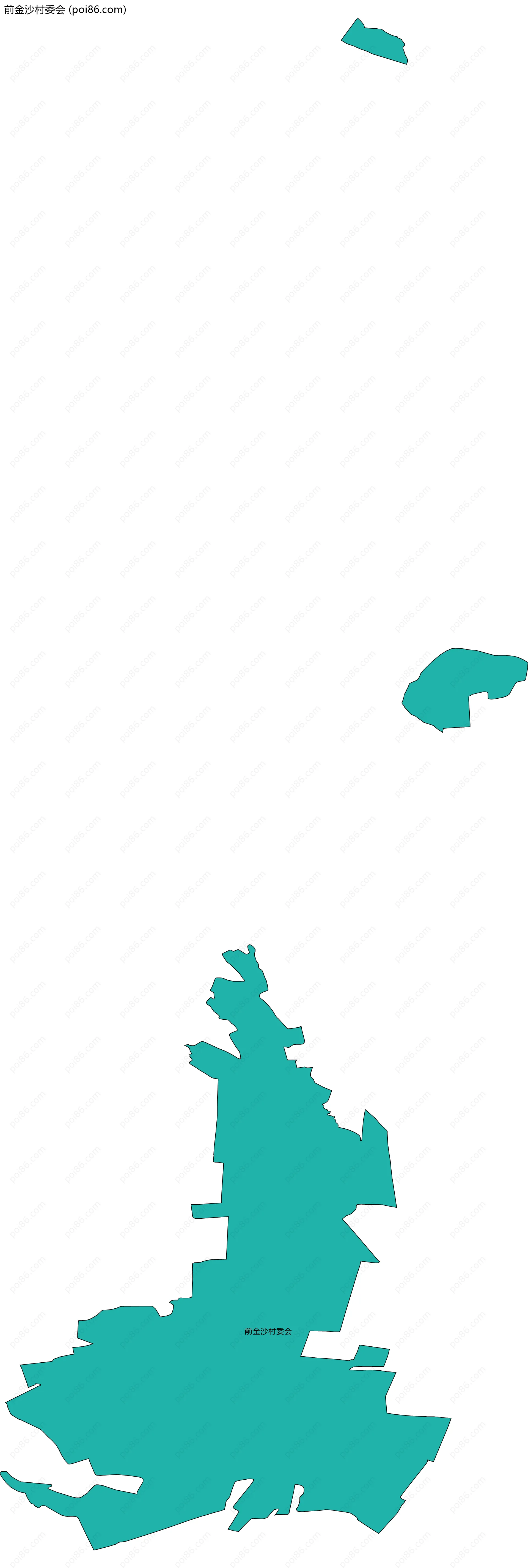 前金沙村委会边界地图