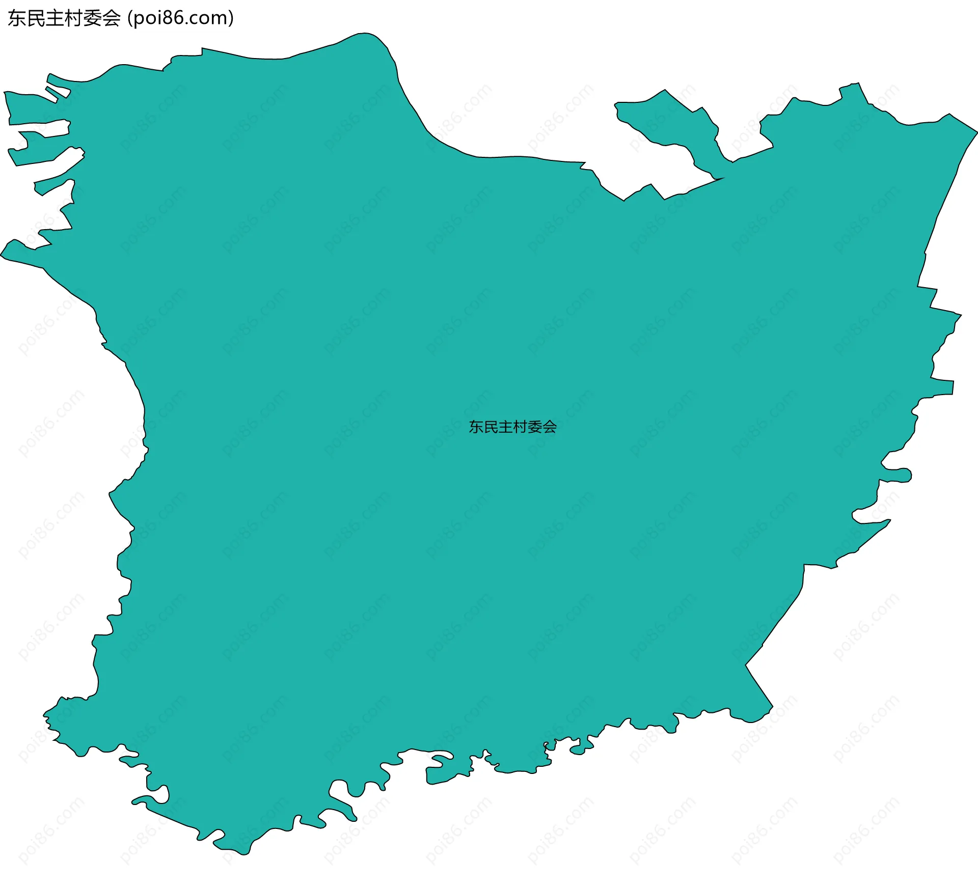 东民主村委会边界地图