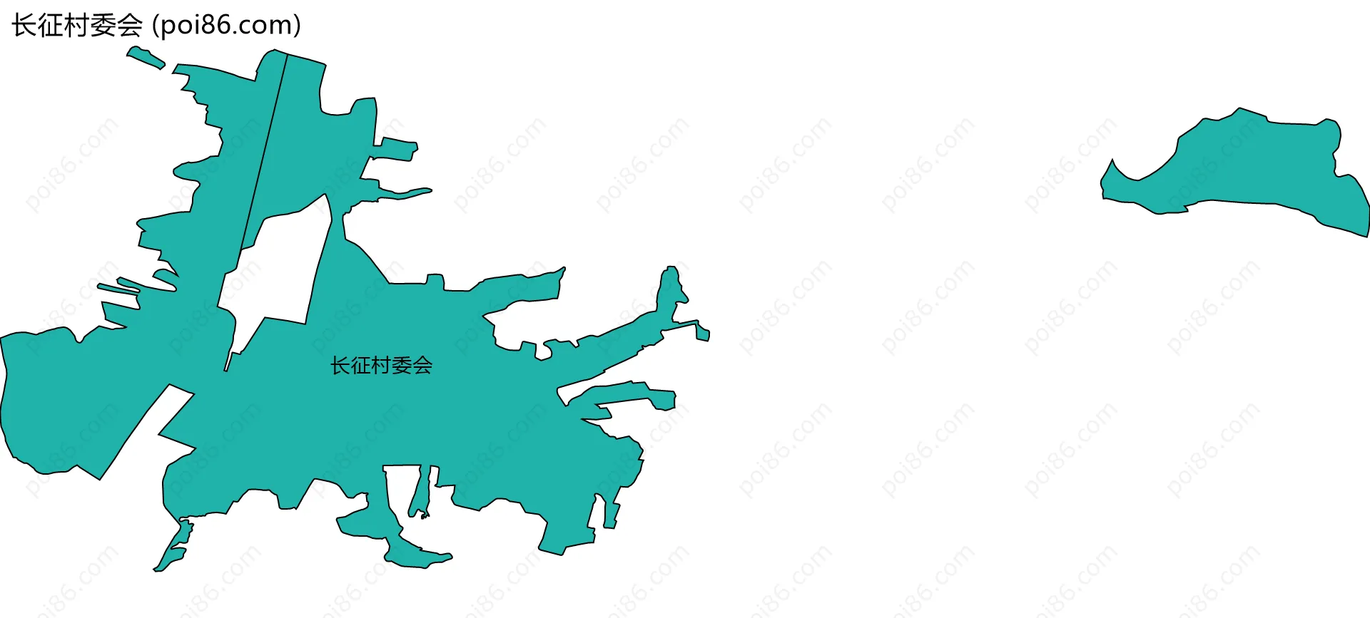 长征村委会边界地图