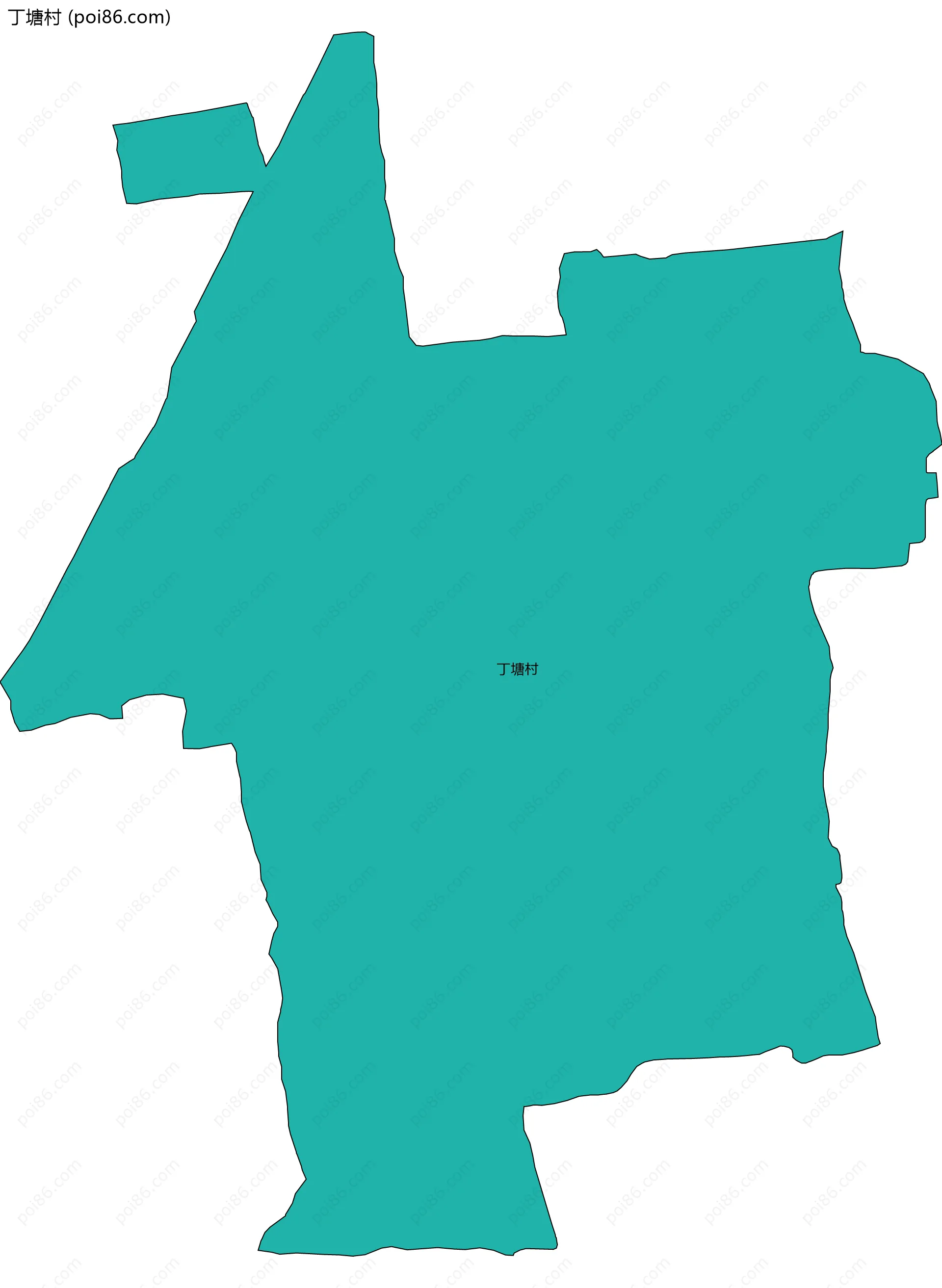 丁塘村边界地图