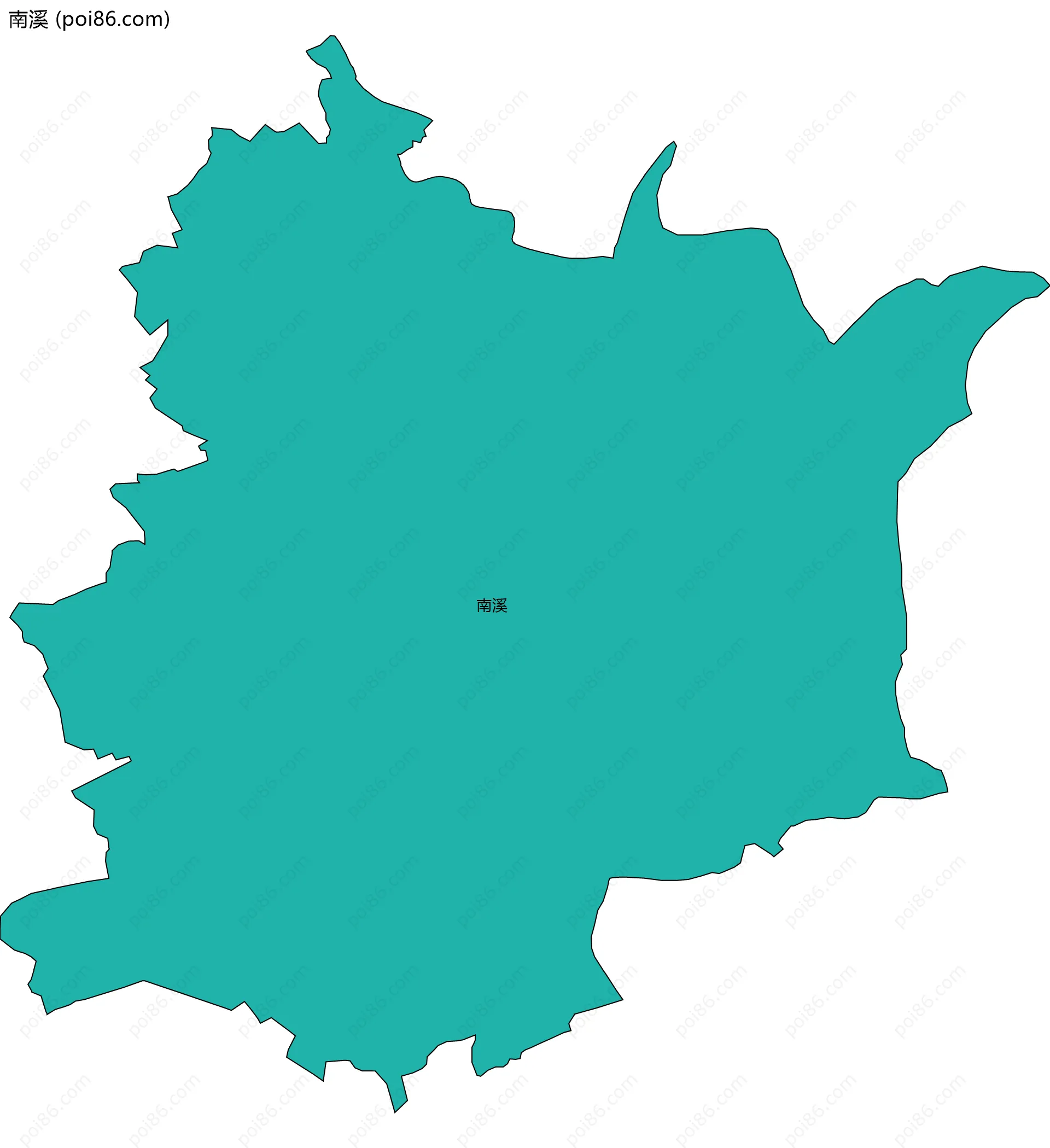 南溪边界地图