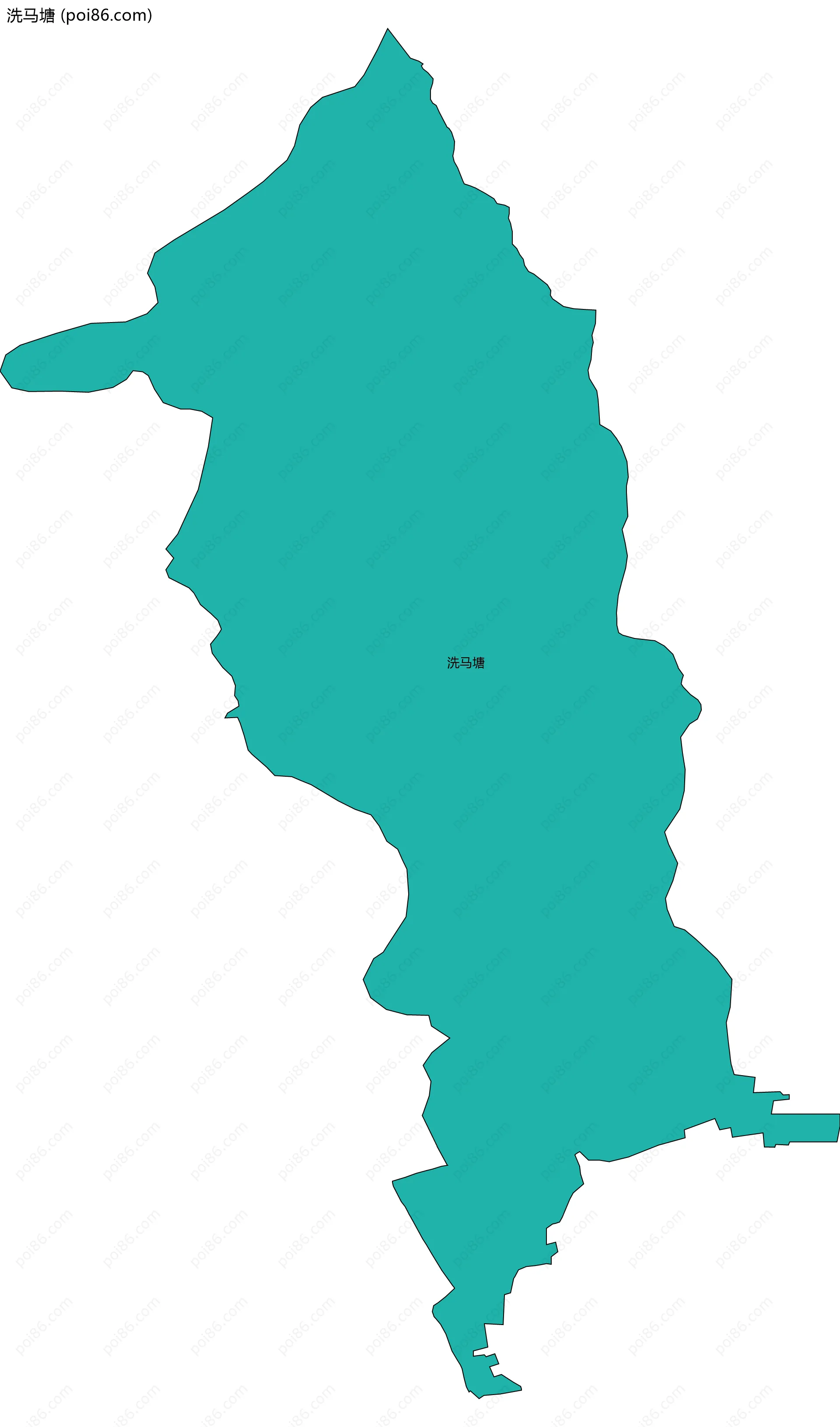 洗马塘边界地图