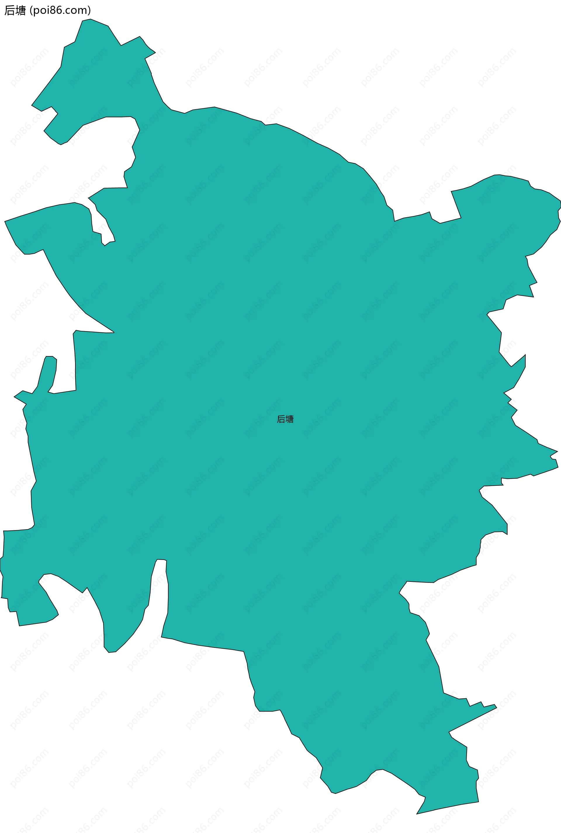 后塘边界地图