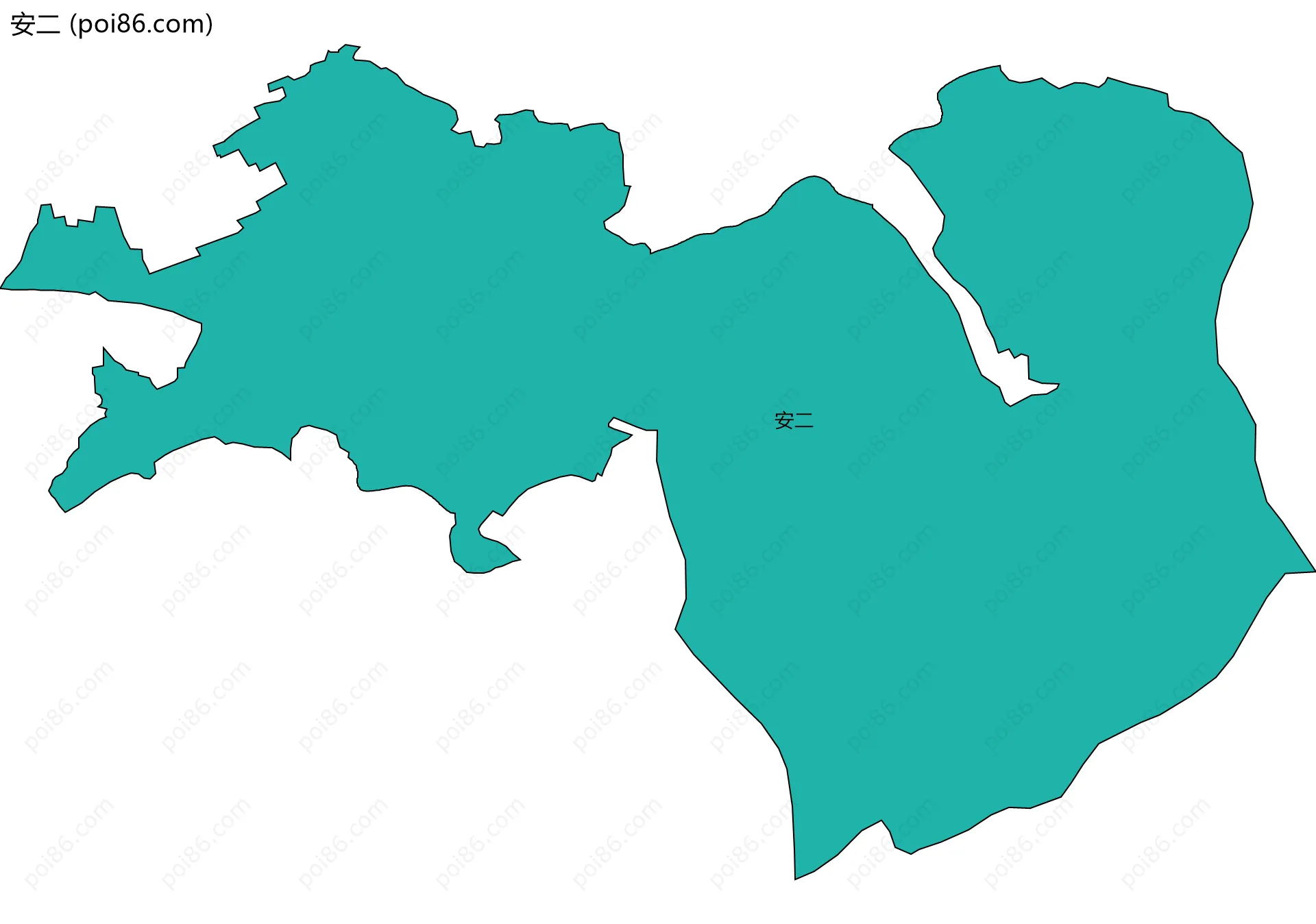 安二边界地图